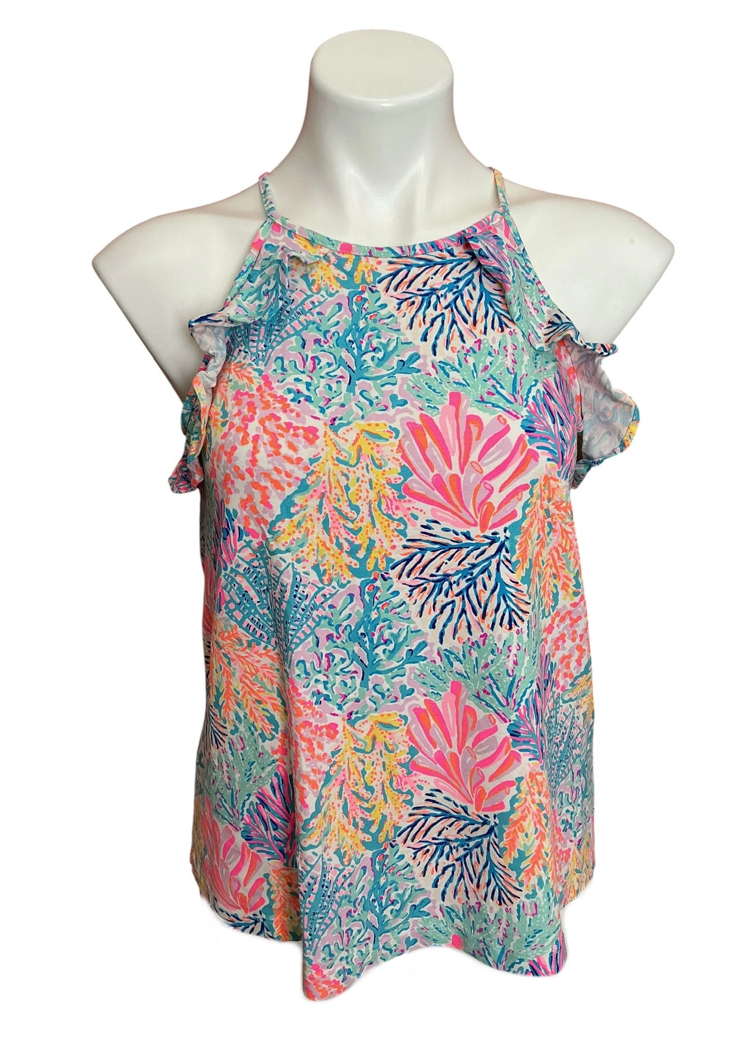 Lilly Pulitzer Billie Halter Top Multi Splashdance - Size S