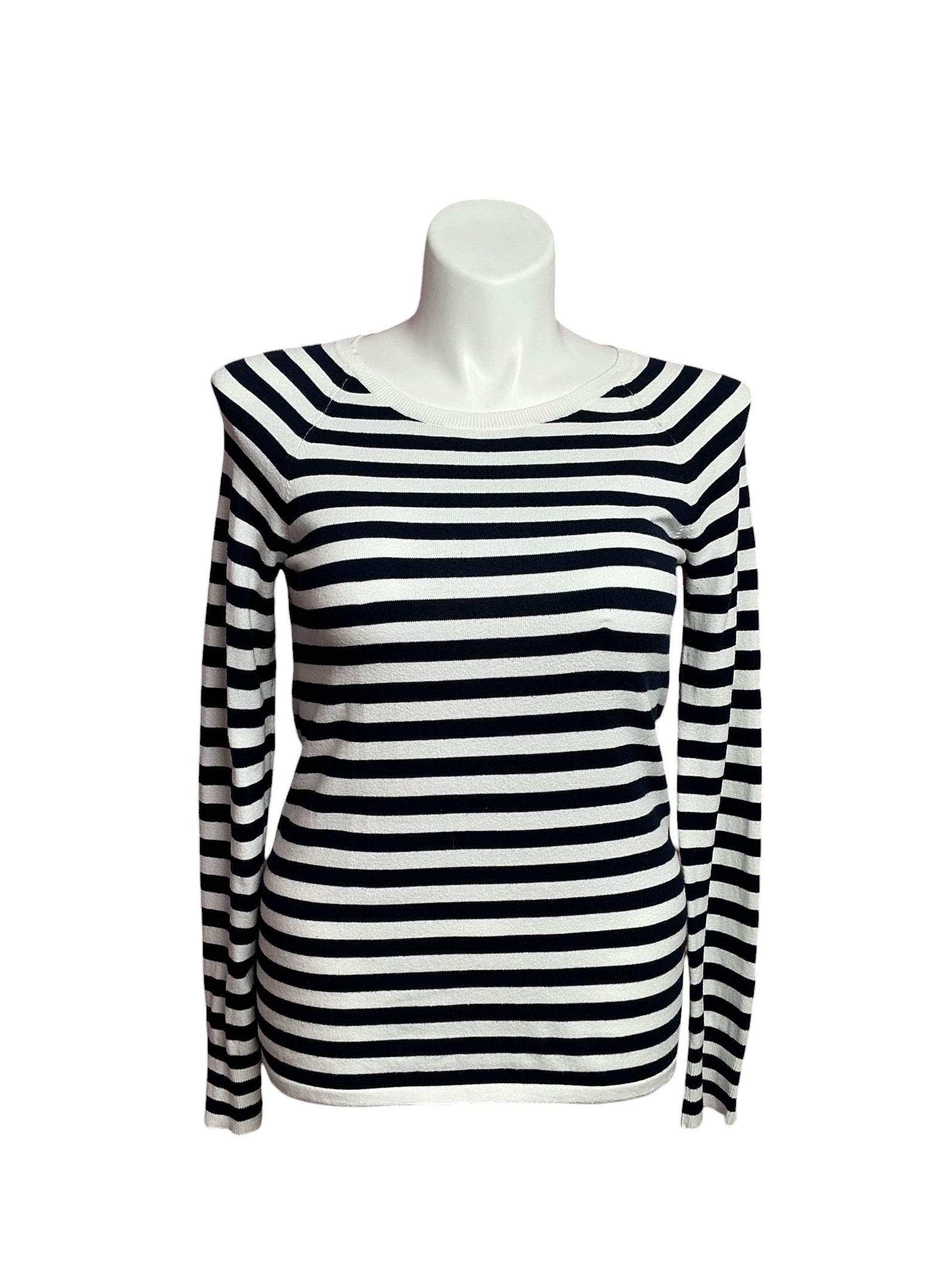 Lilly Pulitzer- Dinah Crewneck Striped Sweater Onyx Positano Stripe Size M