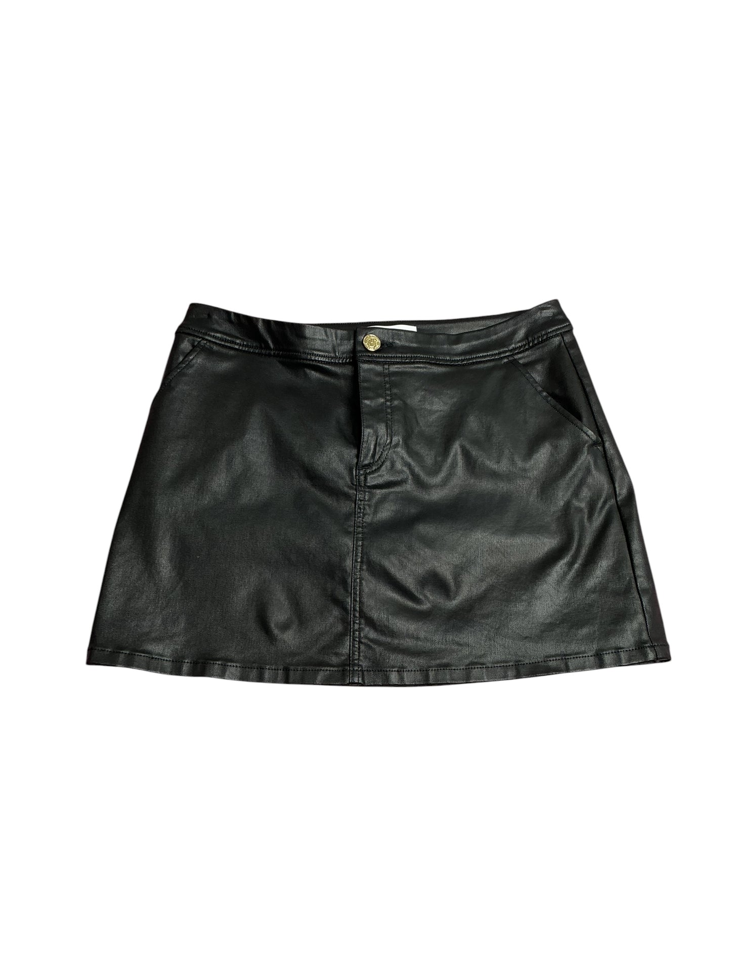 Lilly Pulitzer- Colette Stretch Coated Skirt Black Size 10