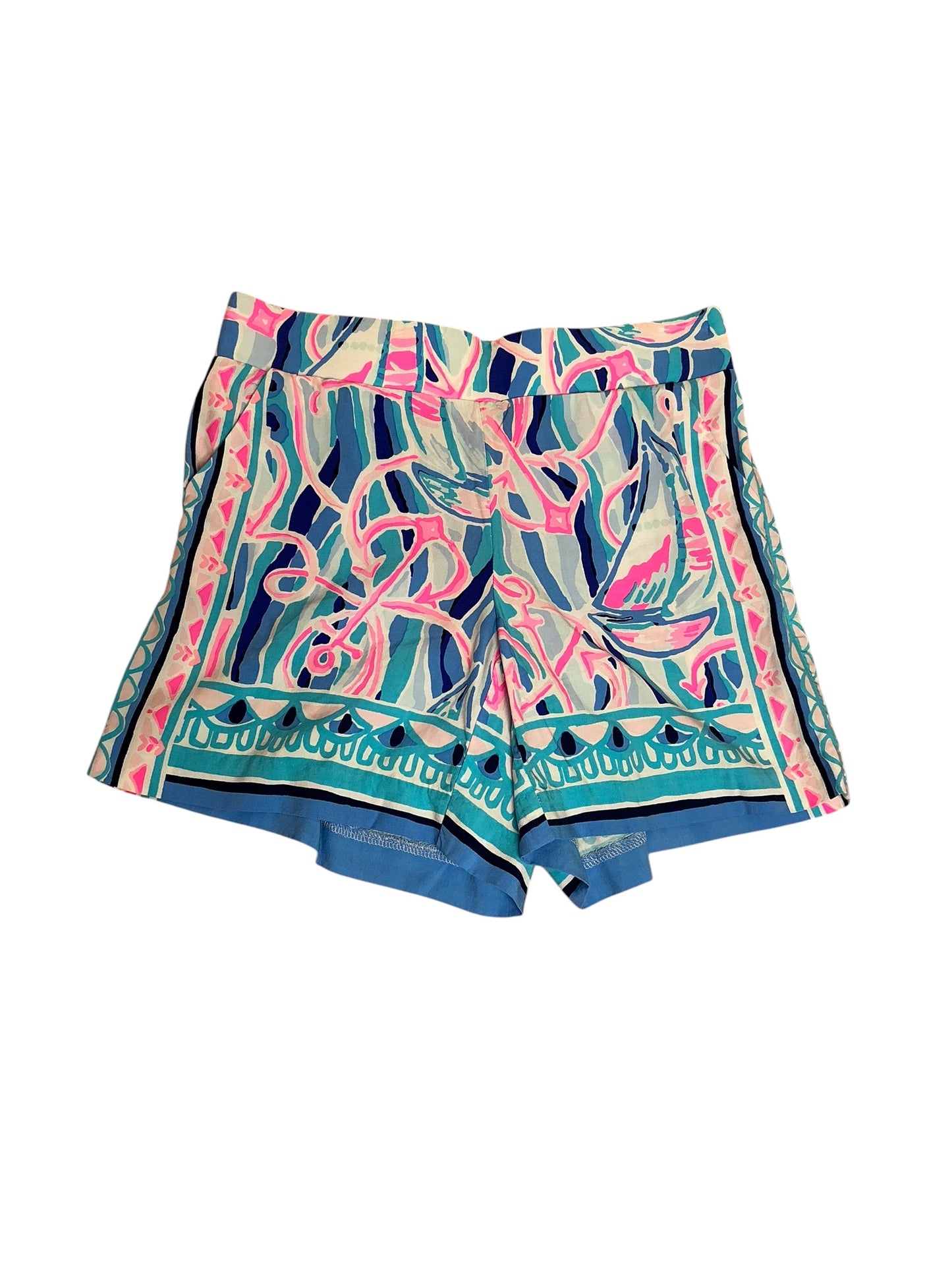Lilly Pulitzer Neilah Shorts Skim Blue Reel Nauti Engineered - Size XXS