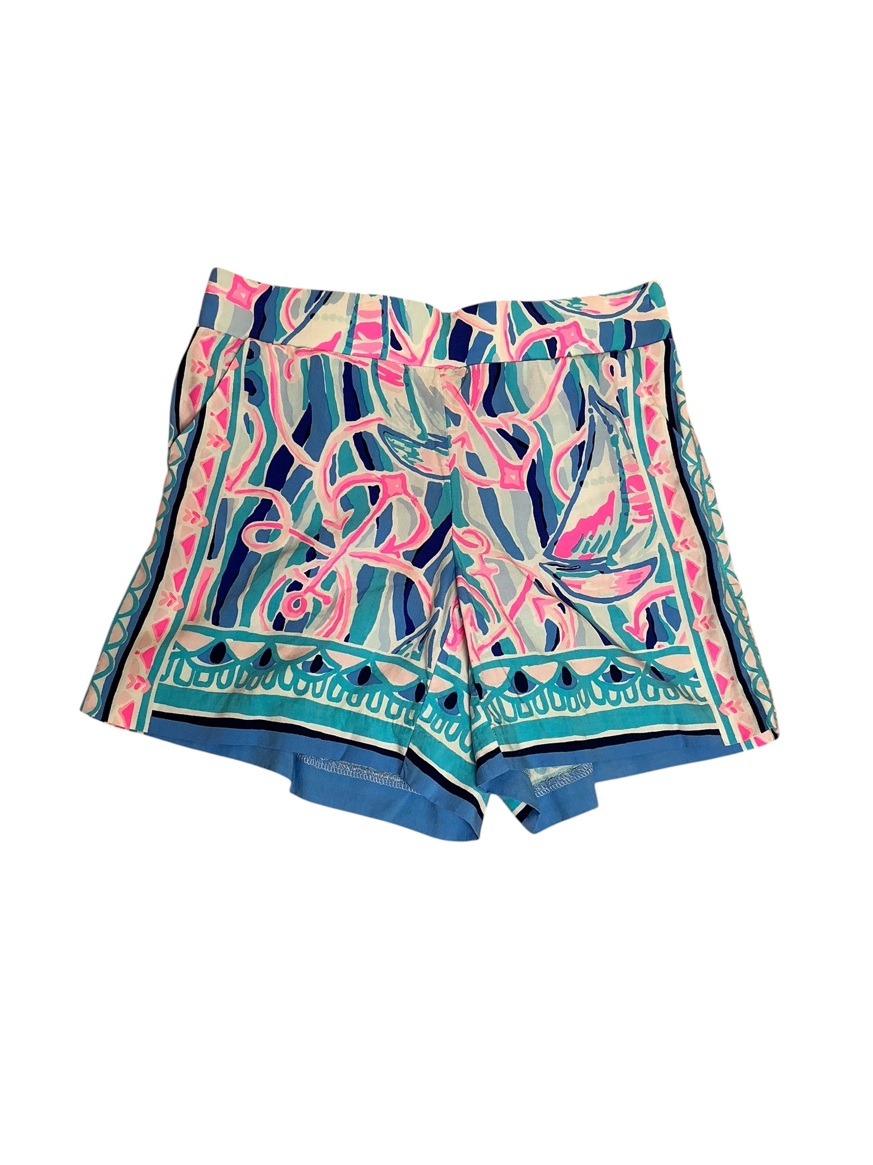 Lilly Pulitzer Neilah Shorts Skim Blue Reel Nauti Engineered - Size XXS
