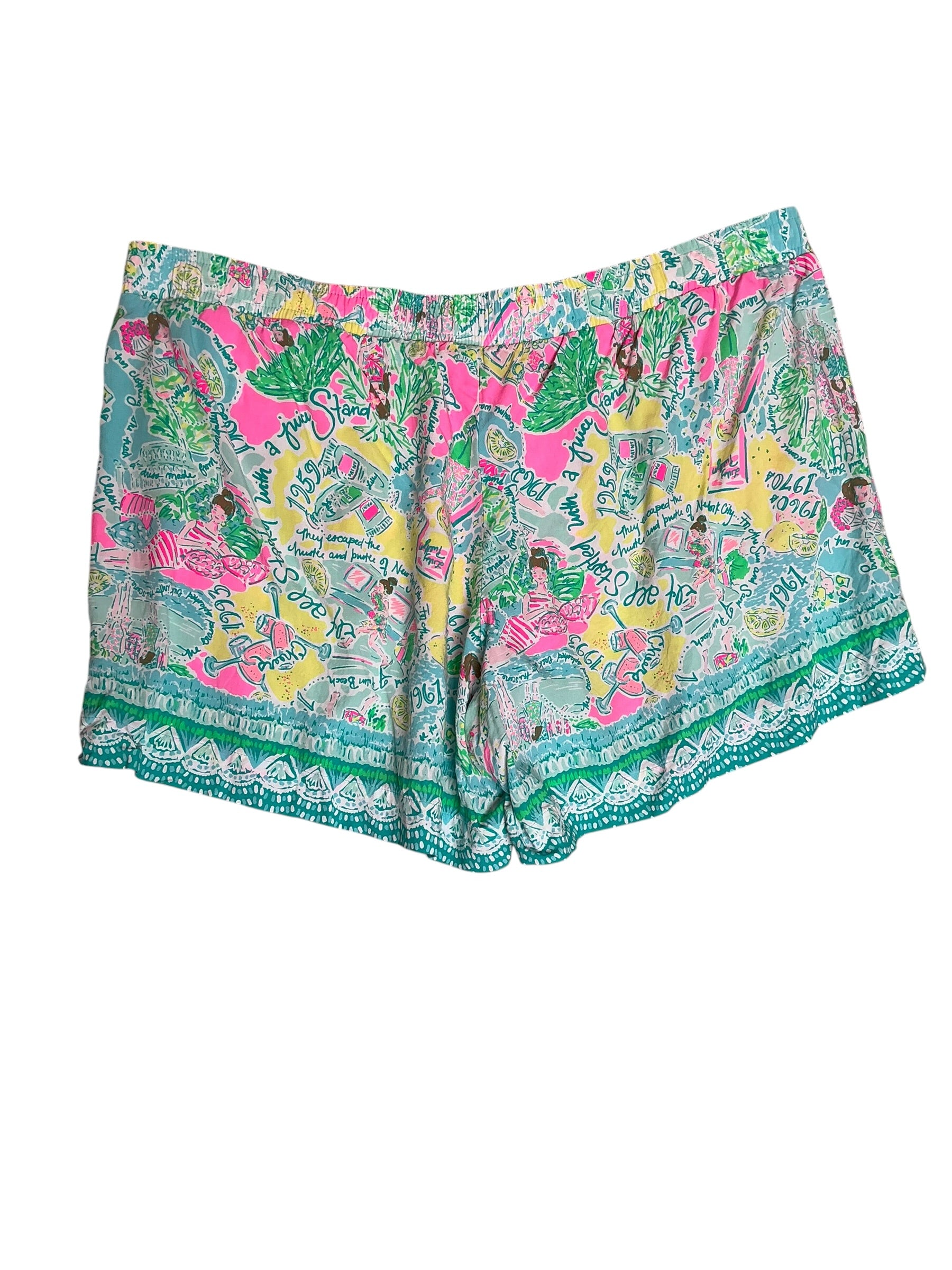 Lilly Pulitzer Katia Pull-On Short In The Beginning - Size XL
