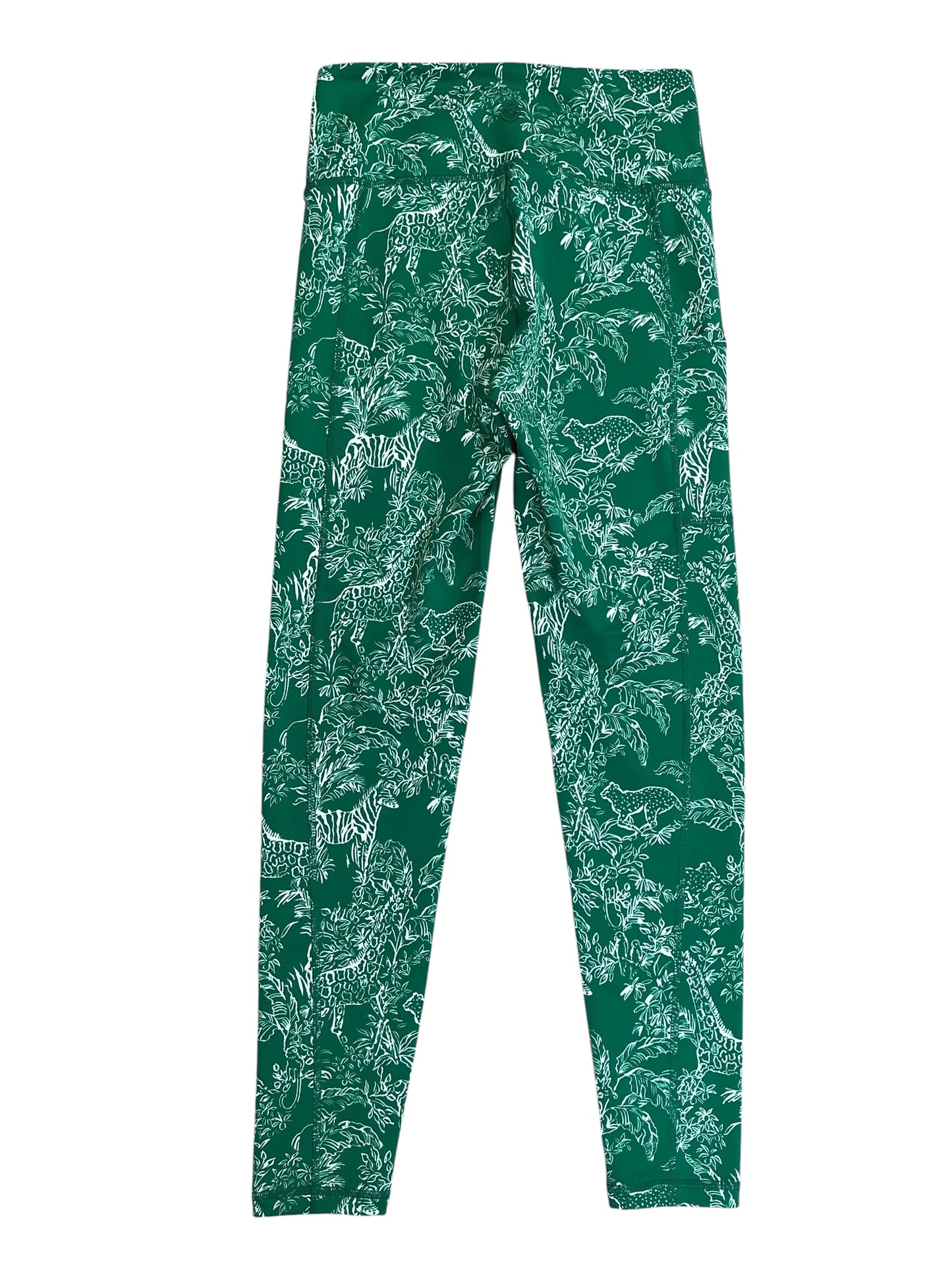 Lilly Pulitzer Weekender High Rise Leggings Fiddle Leaf Green Safari Party - Size S