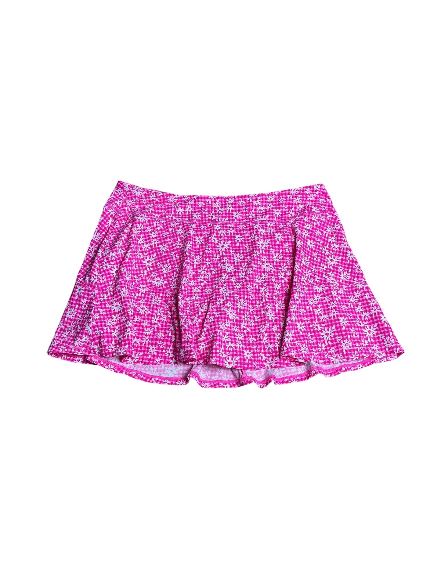 Lilly Pulitzer- Luxletic Corrine Skort Aura Pink Check You Out Size L
