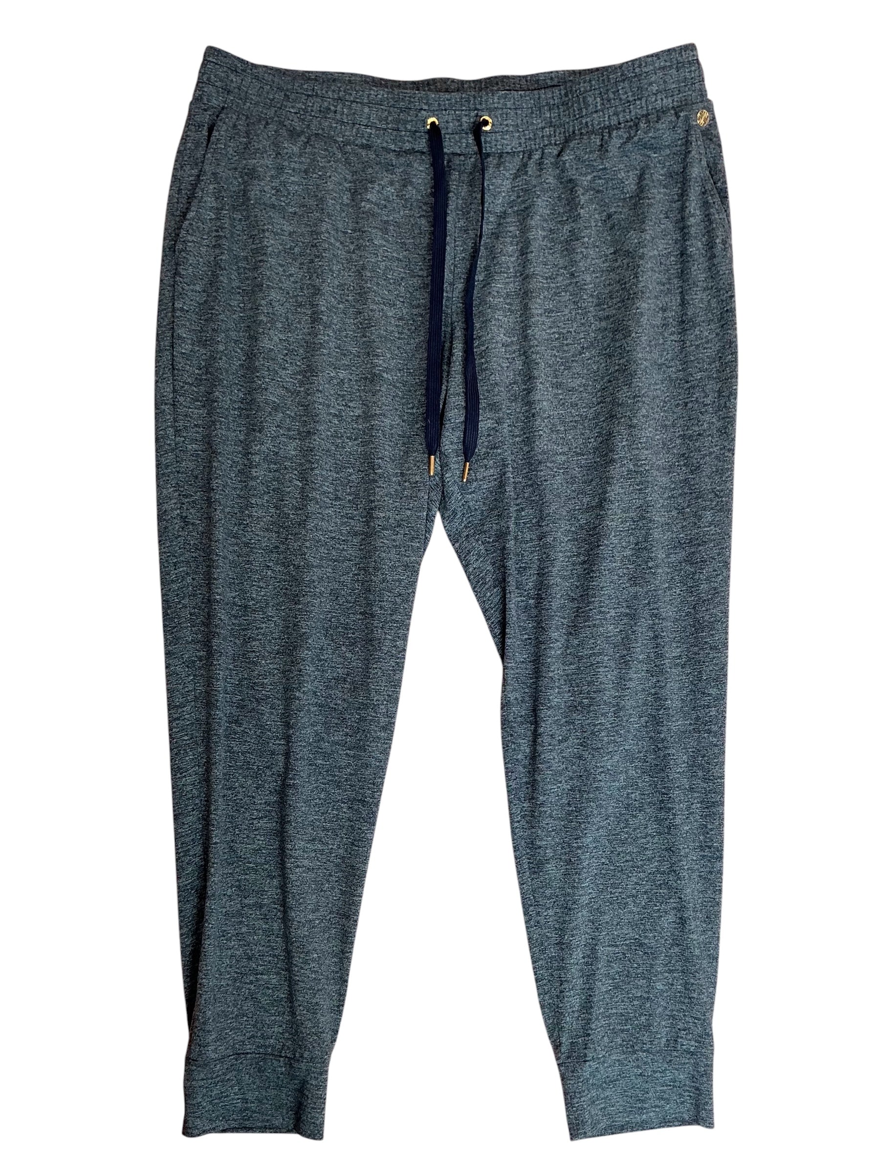 Lilly Pulitzer Lillabeth Pants Heathered Med Blue X Noir - Size XL