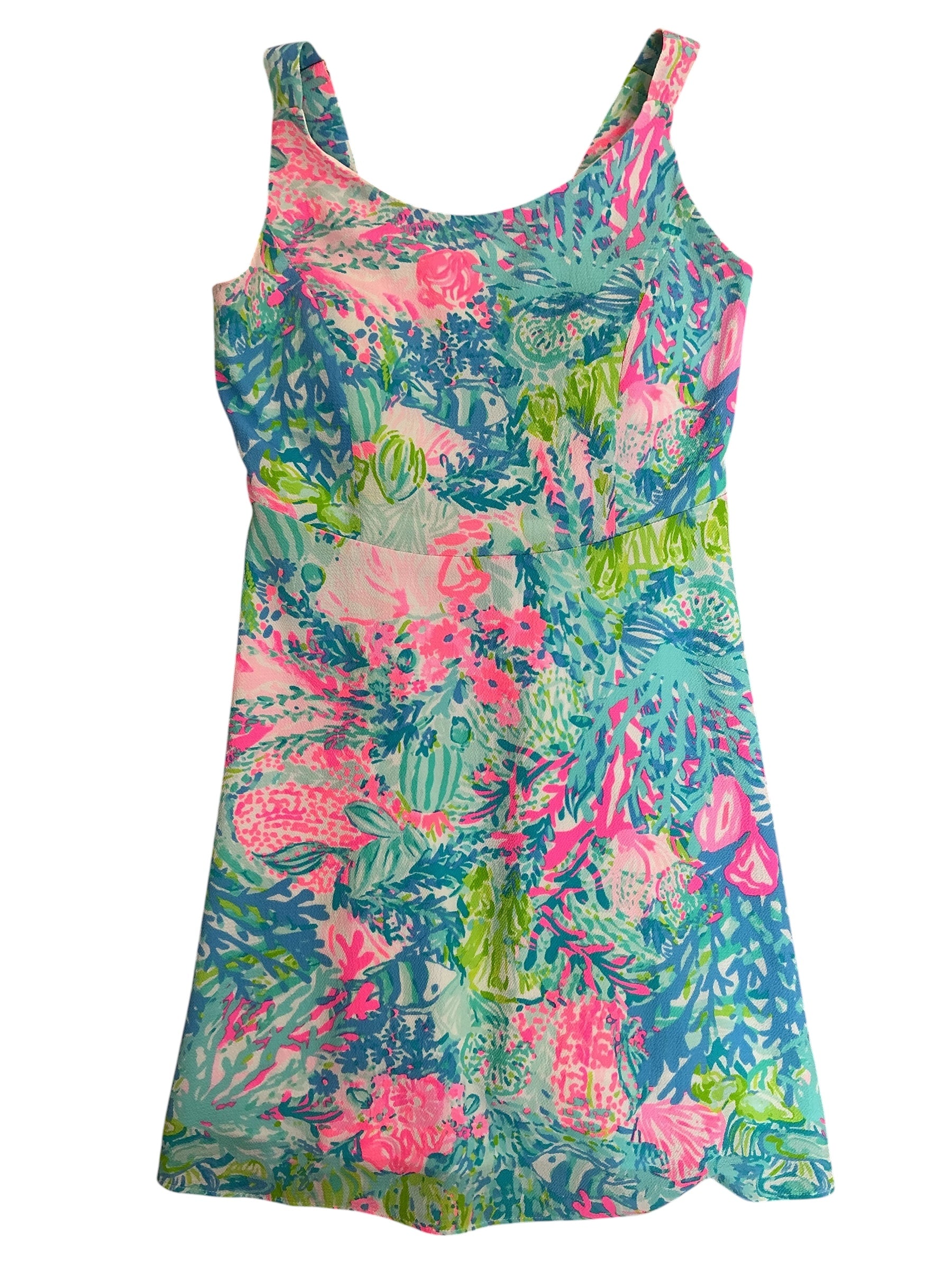 Lilly Pulitzer Girls Kids Daffodil Skater Dress Fished My Wish - Size 12