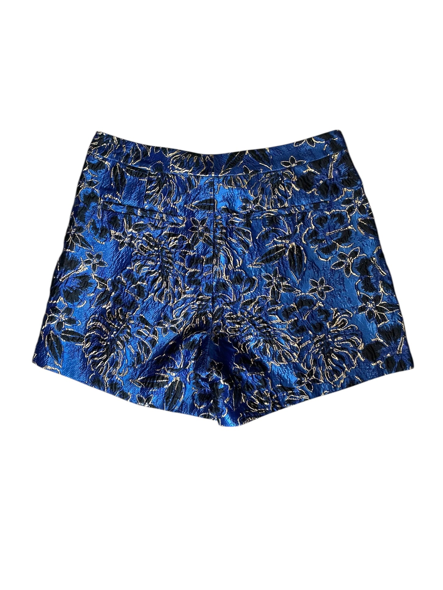 Lilly Pulitzer NWT Callahan High Rise Short Blue Grotto Twilight Floral Brocade - Size 12