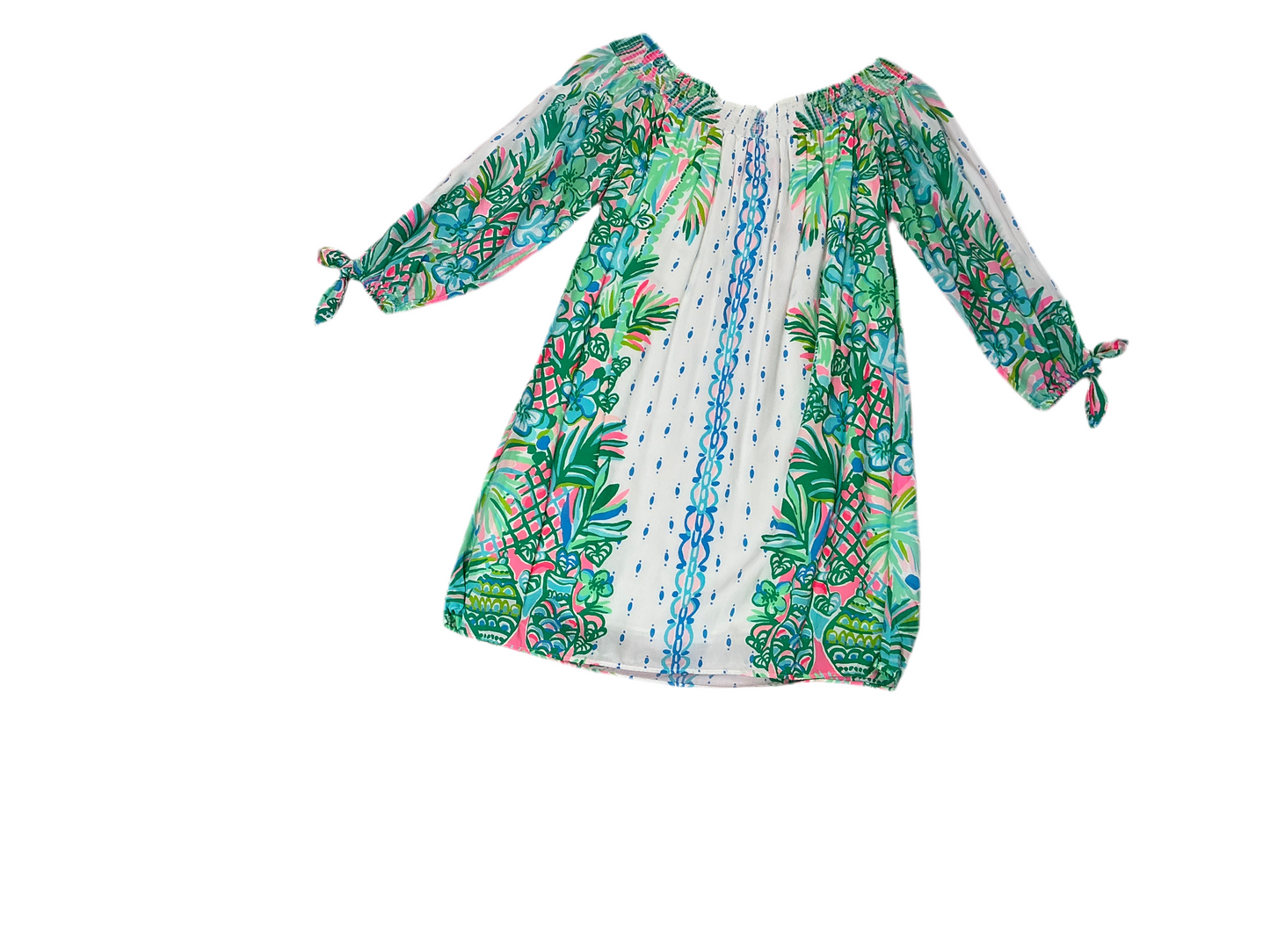 Lilly Pulitzer Maryellen Off The Shoulder - Zanzibar Blue Party Princess Dress - Size xxs