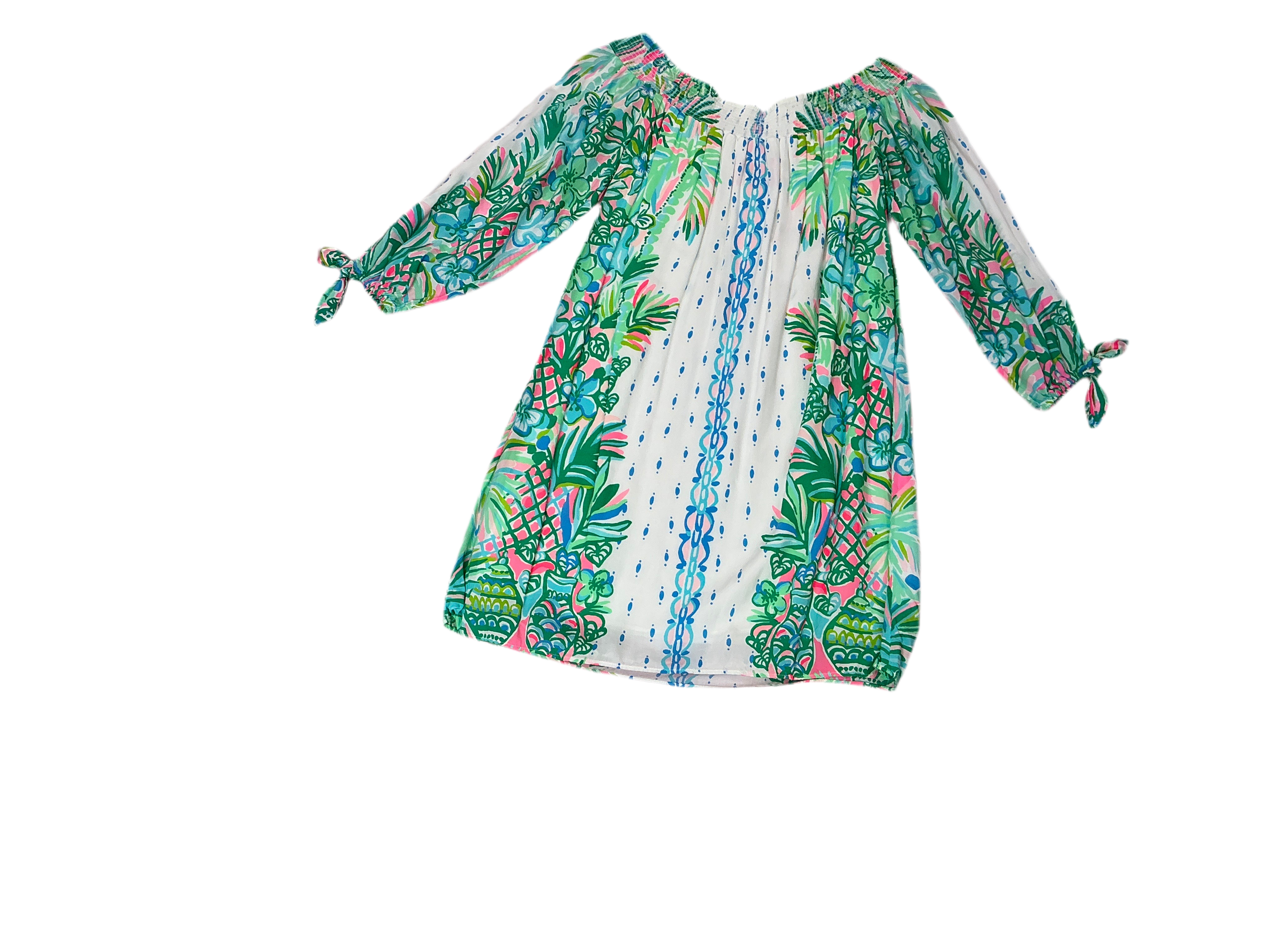 Lilly Pulitzer Maryellen Off The Shoulder - Zanzibar Blue Party Princess Dress - Size xxs