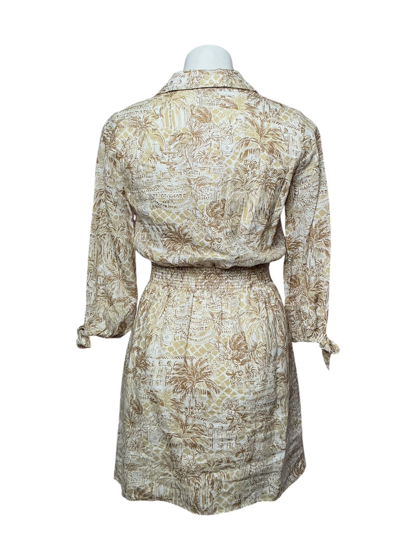 Lilly Pulitzer Abralynn Linen Shirtdress Sand Bar Palm Beach Paradise - Size 00