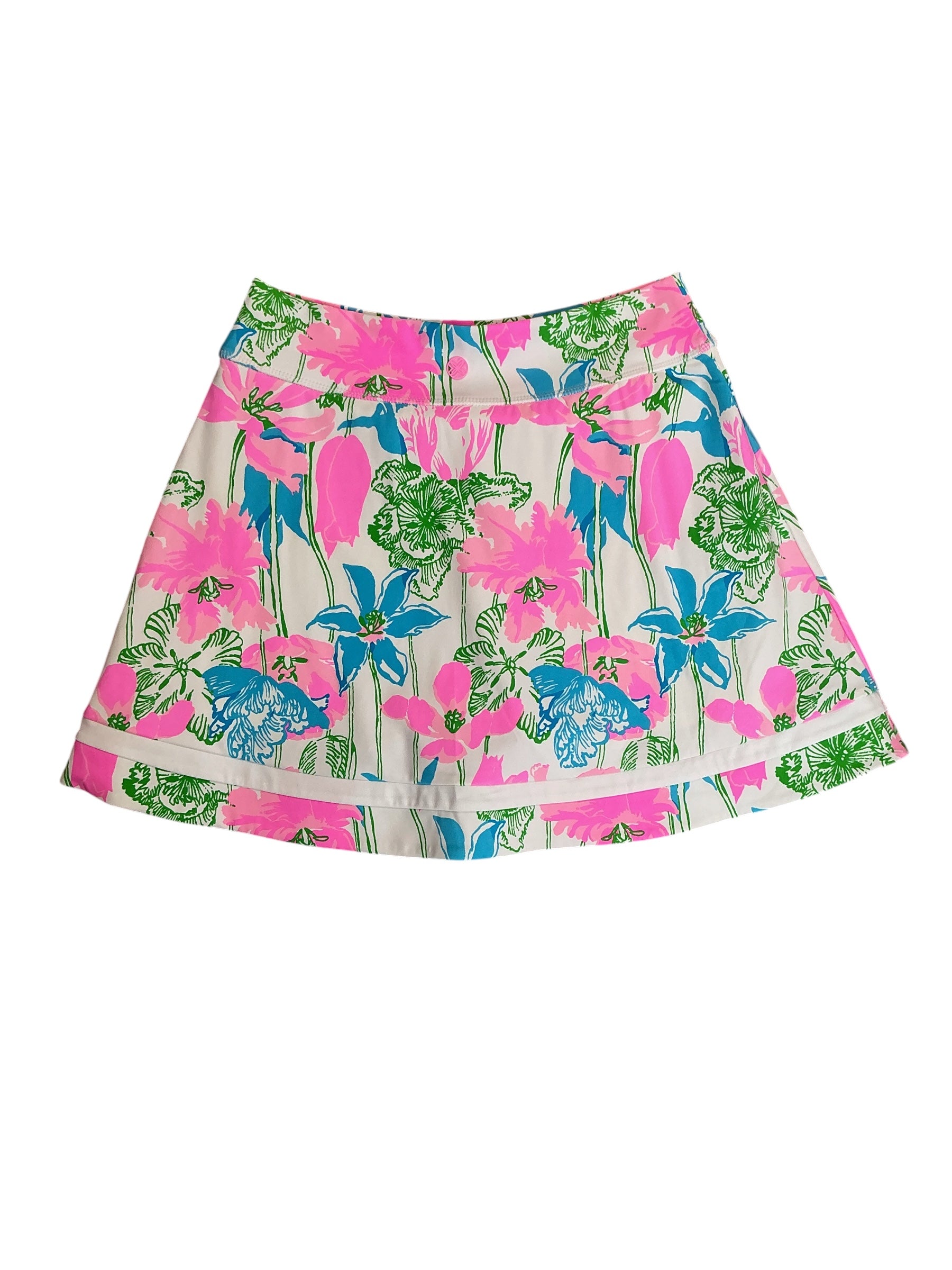 Lilly Pulitzer NWT Marilla High Rise Skort UPF 50+ Resort White Viney Liney - Size S