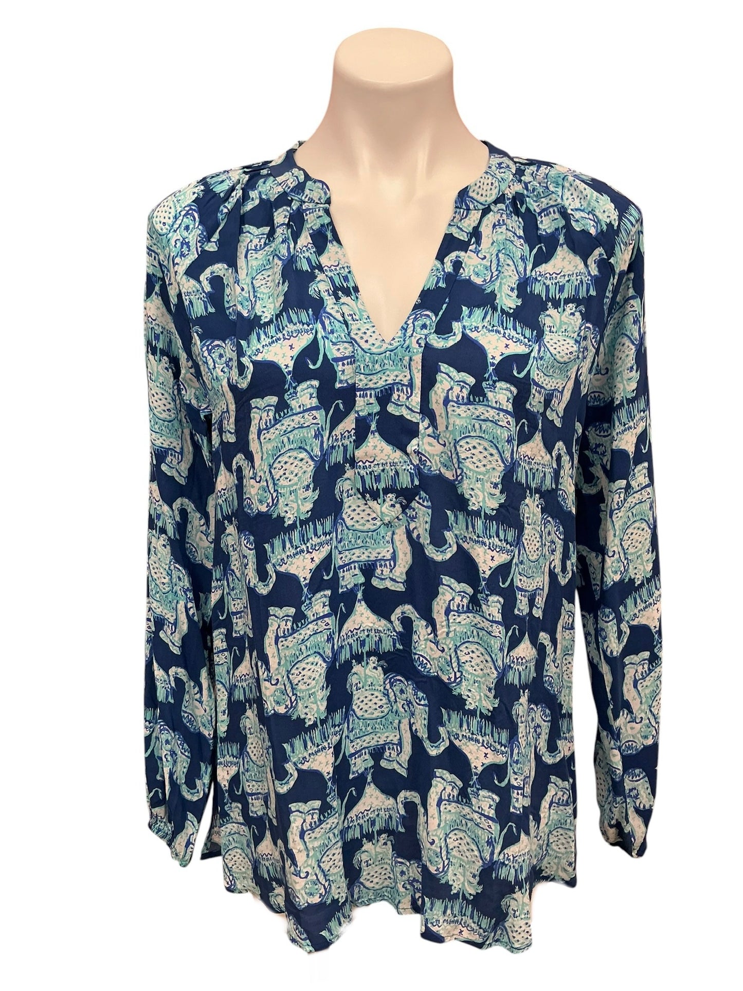Lilly Pulitzer NWT Martinique Top Deep Indigo Joy Ride - Size S