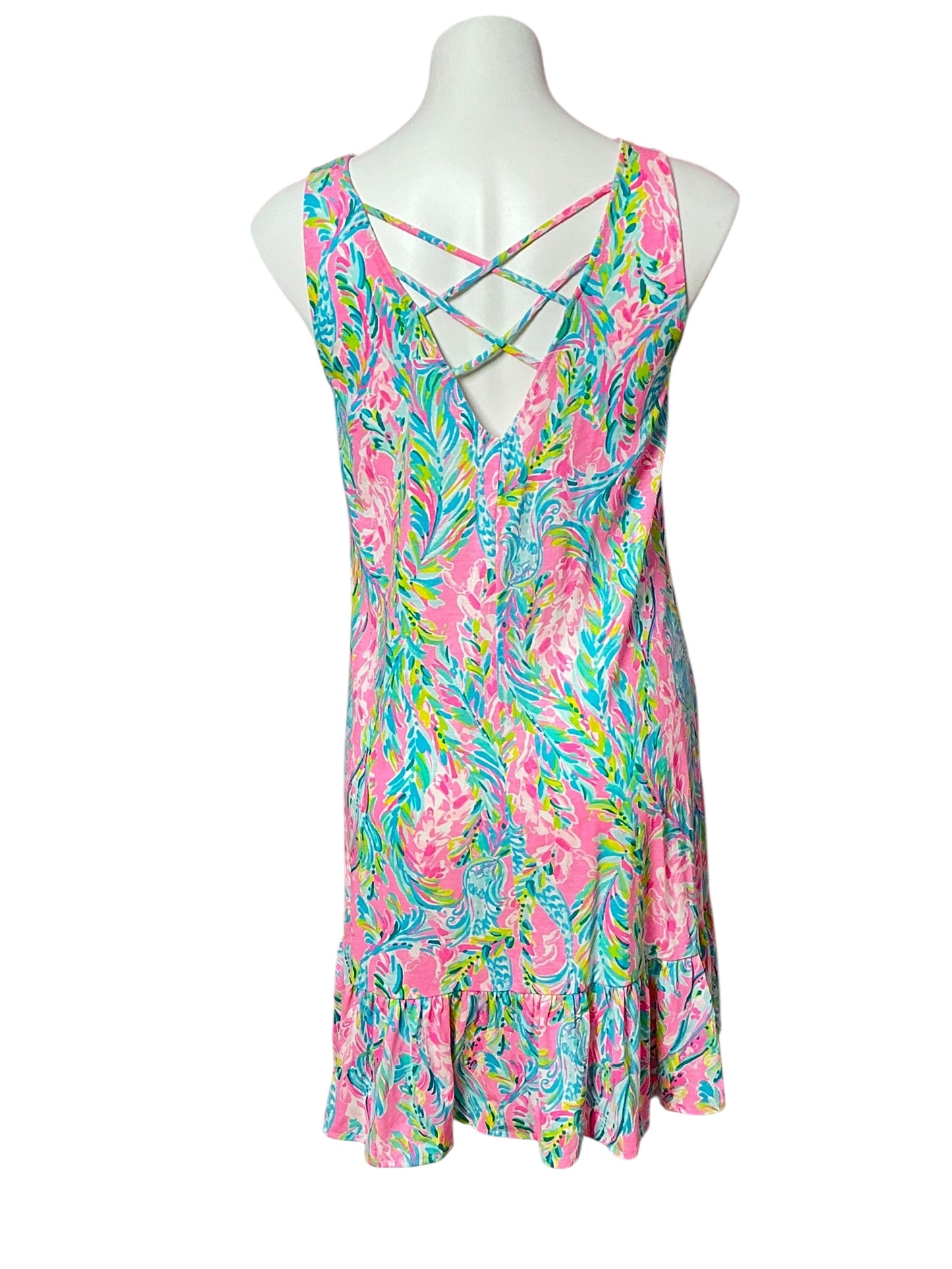 Lilly Pulitzer Kristen Flounce Dress - Multi Unicorn Of The Sea - Size S