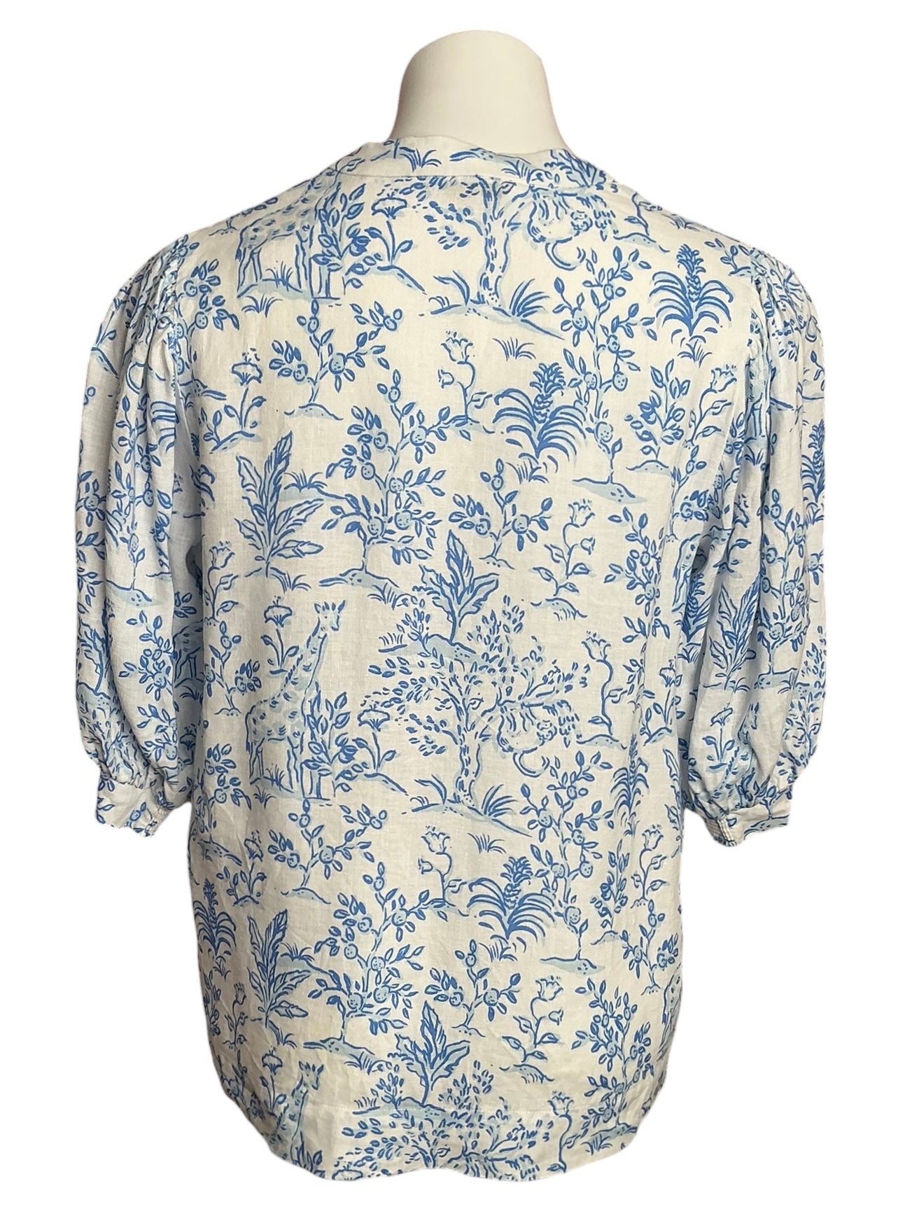 Lilly Pulitzer Fiesta Blouse Resort White Tall Tales - Size 8