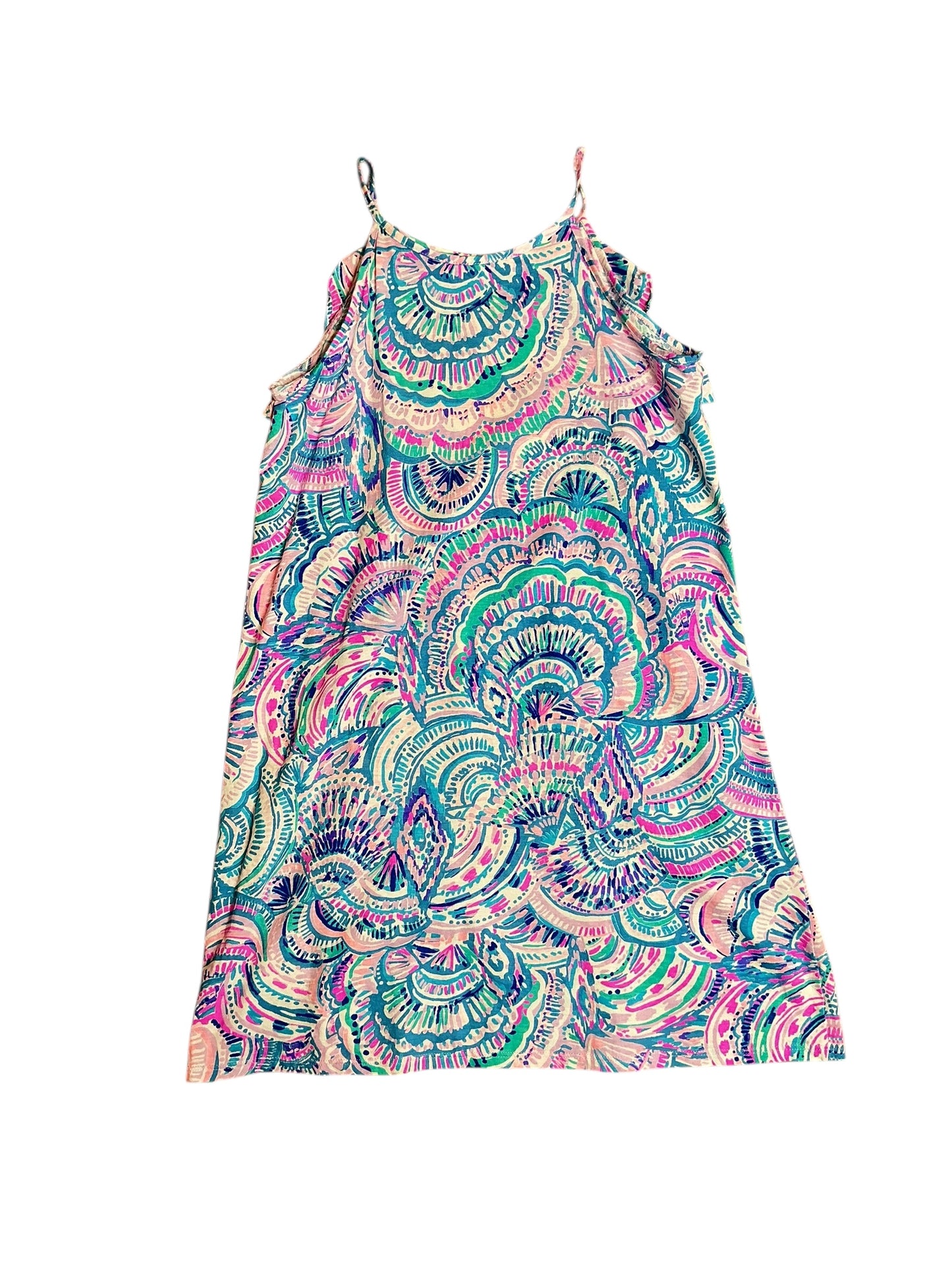 Lilly Pulitzer Mini Billie Ruffle Dress Happy as a Clam - Size XL (12-14)