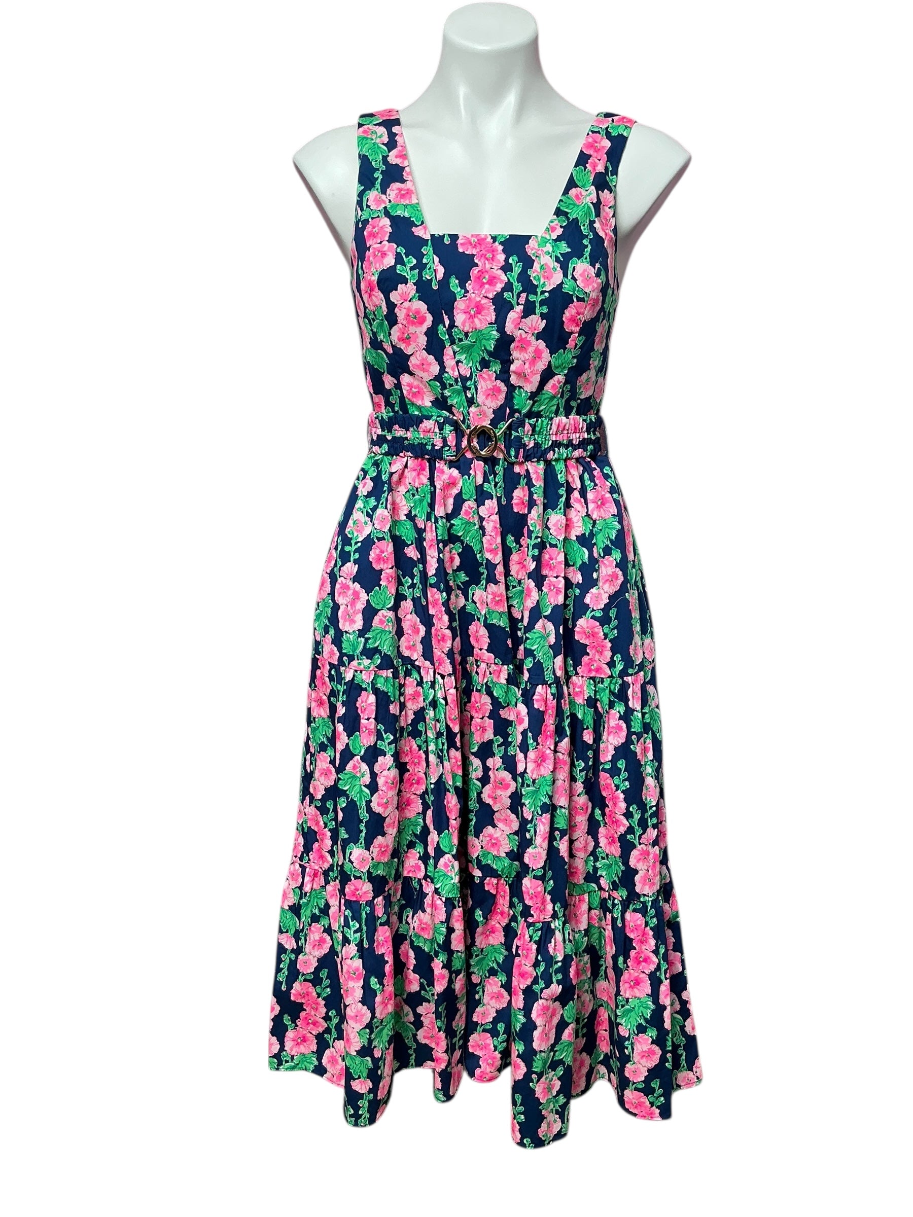 Lilly Pulitzer McKinnon Midi Dress - Oyster Bay Navy De Vine - Size 2