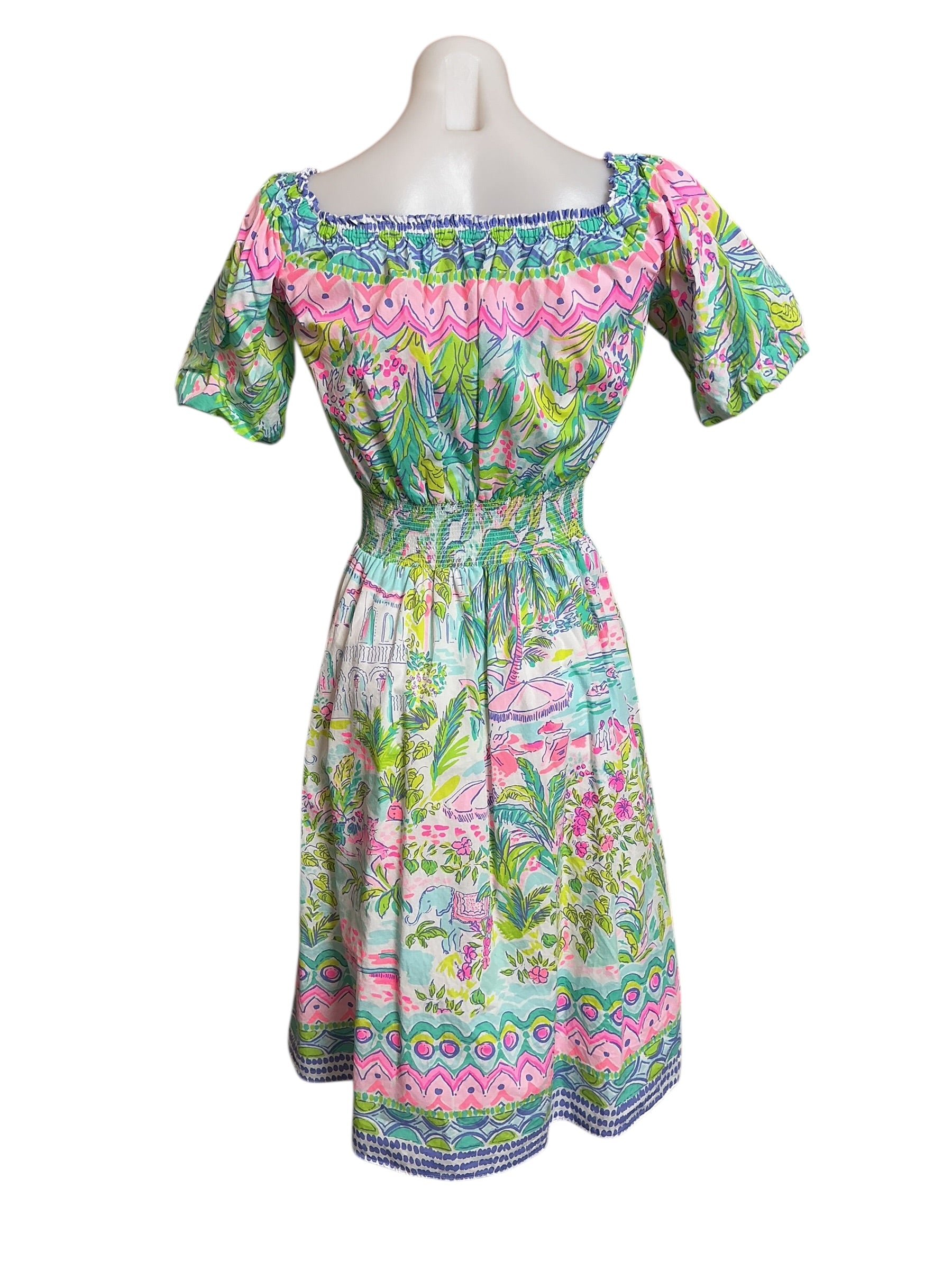 Lilly Pulitzer Camille Dress - Multi Island Hopping Engineered Dress - Size S
