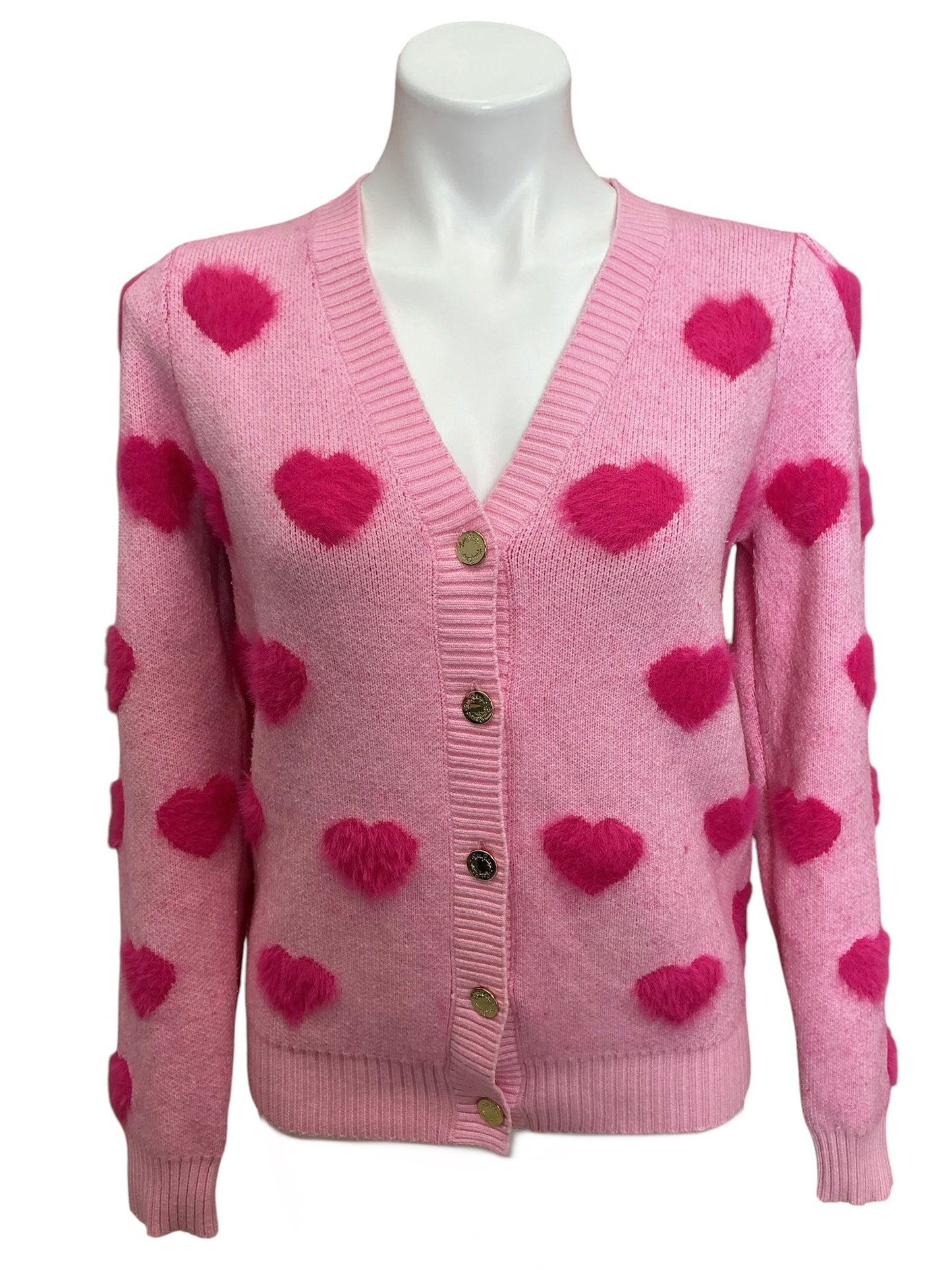 Lilly Pulitzer Keane Cardigan Mandevilla Baby Hearts Jacquard - Size S