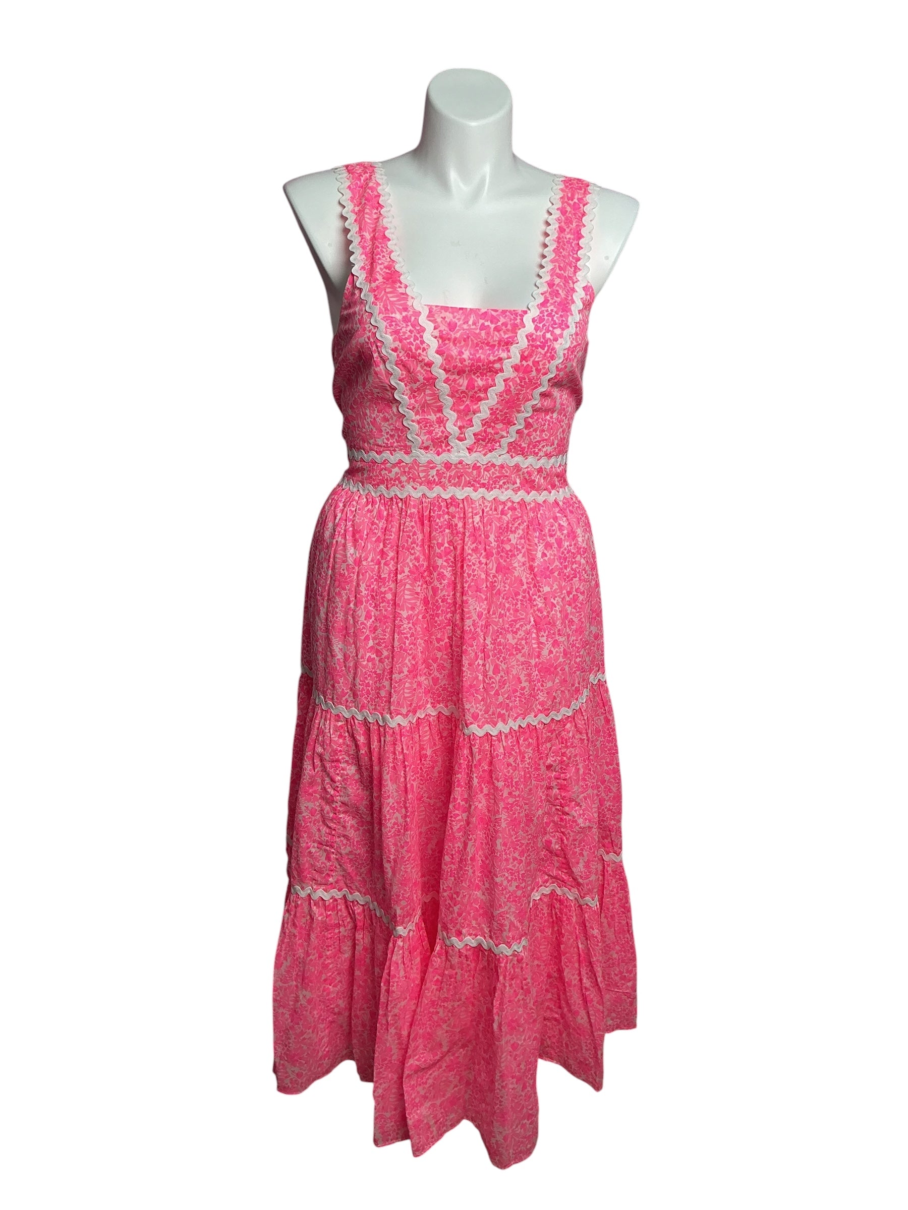 Lilly Pulitzer- Pollie Midi Dress Pink Shandy Invest-A-Gator Size 16