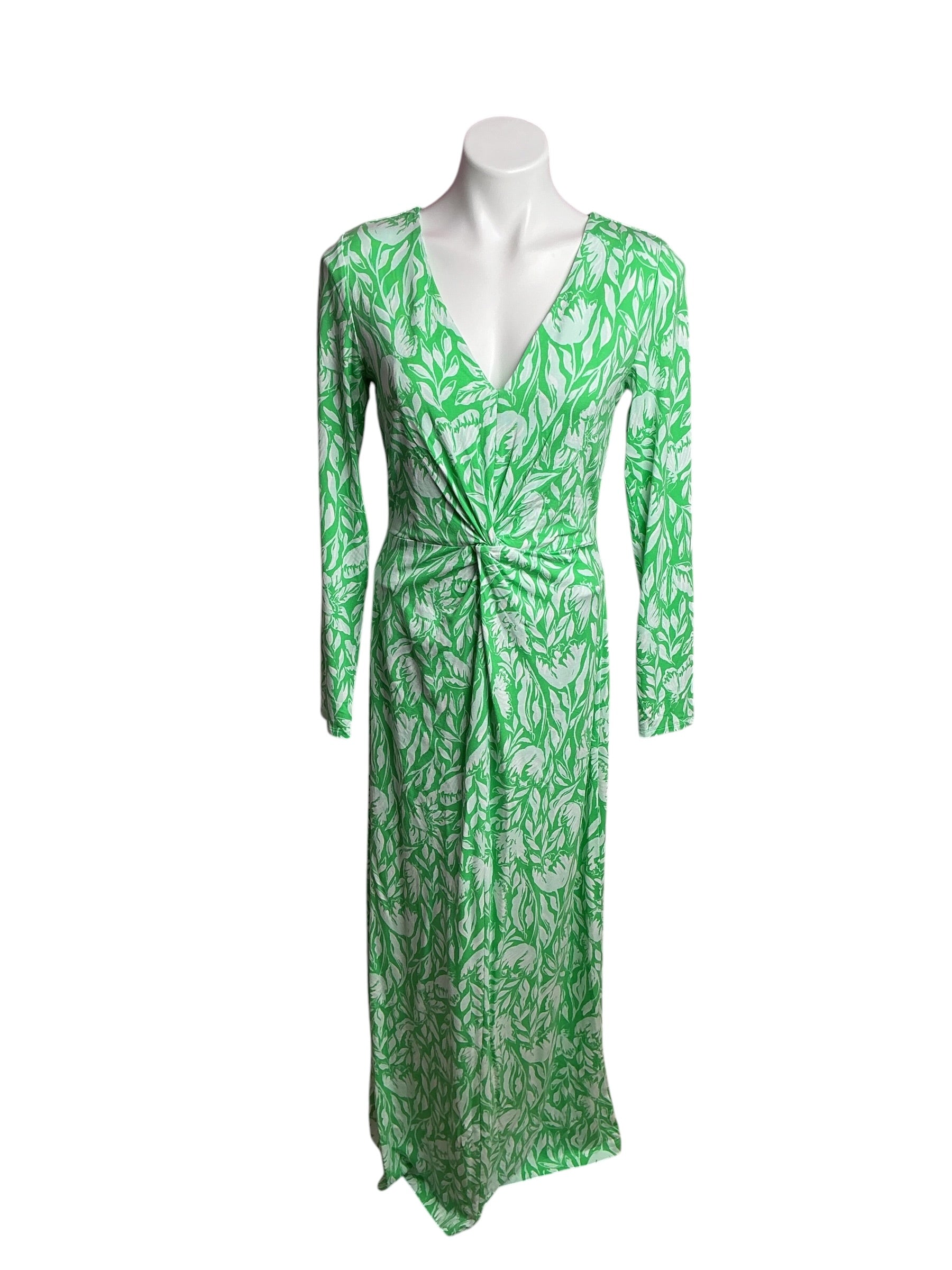 Lilly Pulitzer- Tilli Maxi Dress Fauna Green Tulip To Tango Size 6