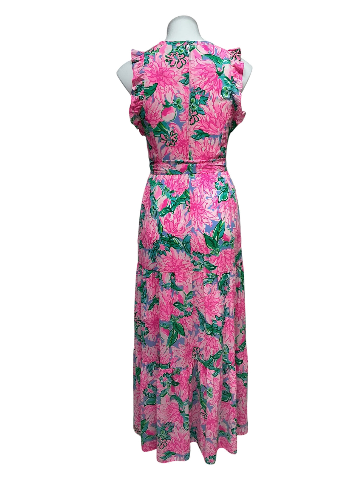 Lilly Pulitzer Destini Maxi Dress Pink Blossom Try Your Zest - Size 0