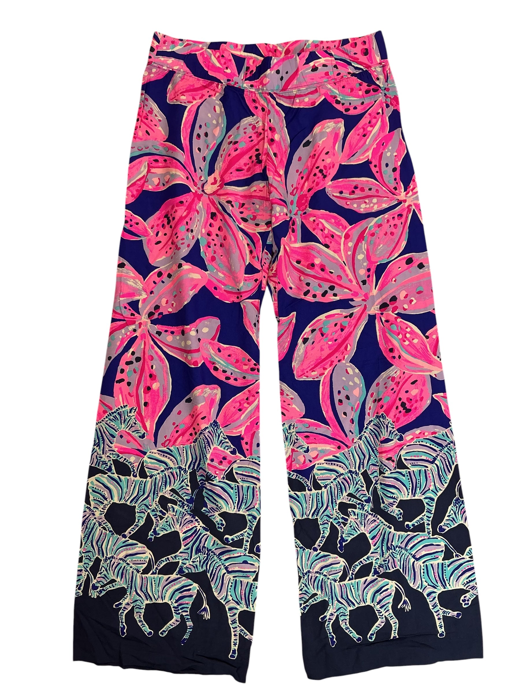 Lilly Pulitzer NWT Bal Harbour Palazzo Pants Royal Purple Wild Child Engineered - Size S