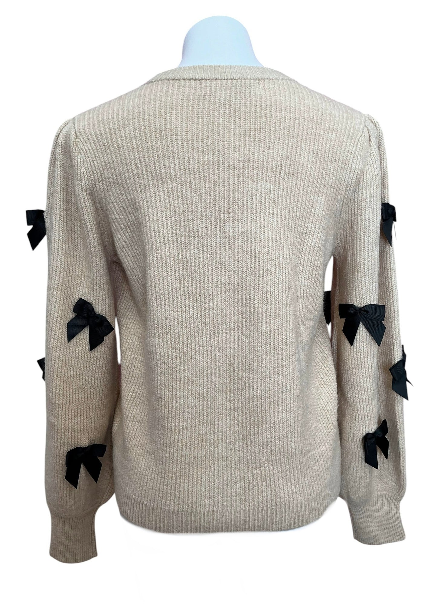 Lilly Pulitzer NWT Zarie Cardigan Heathered Wicker Tan Party Bows - Size S