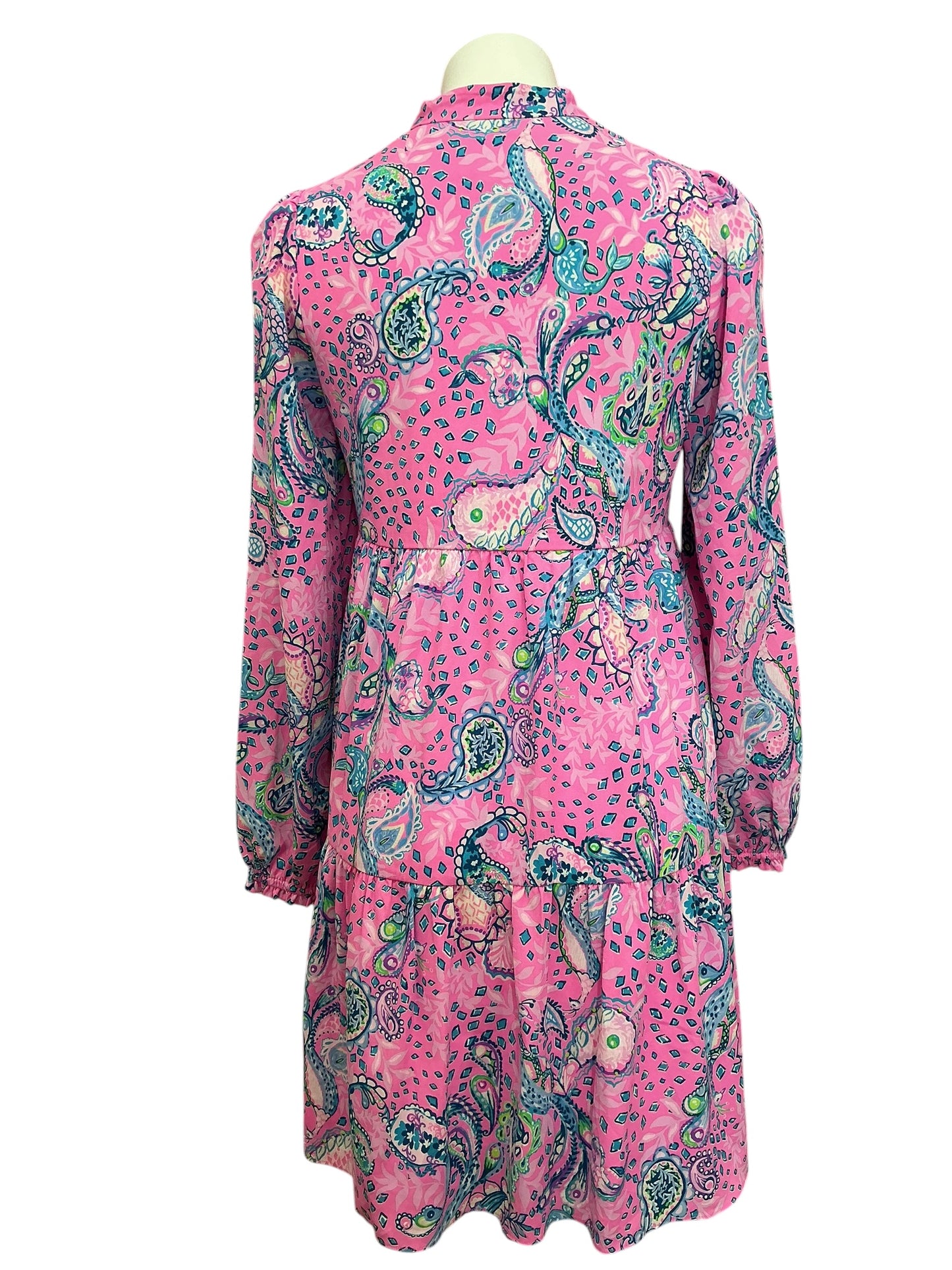 Lilly Pulitzer Winona Stretch Dress Plumeria Pink Strut Your Stuff - Size XS