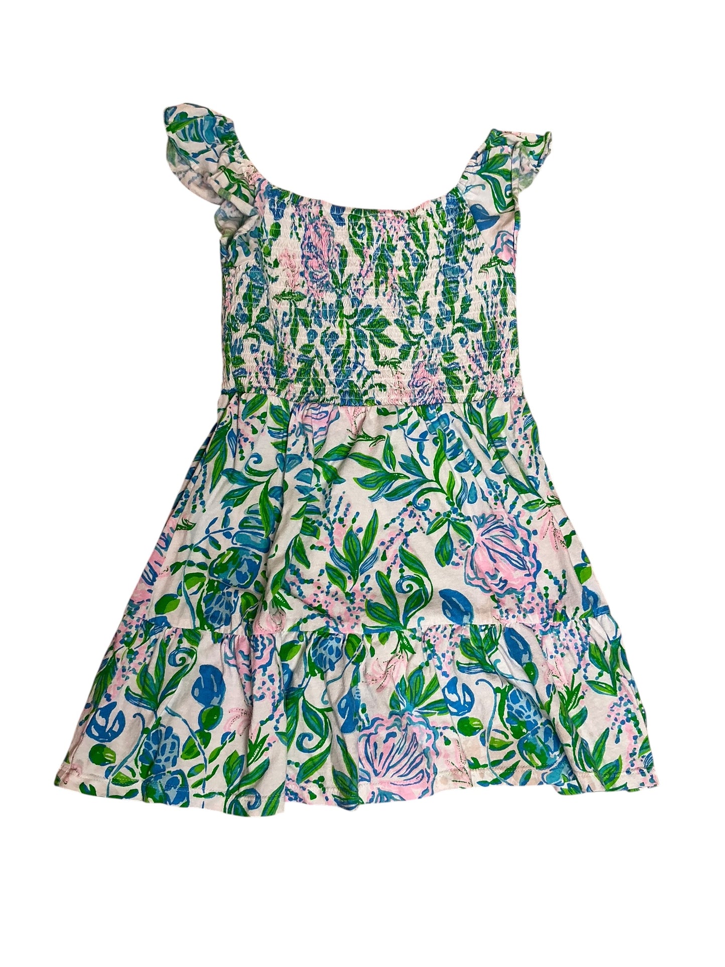 Lilly Pulitzer Girls' Mini Jilly Midi Dress Resort White Just A Pinch - Size M
