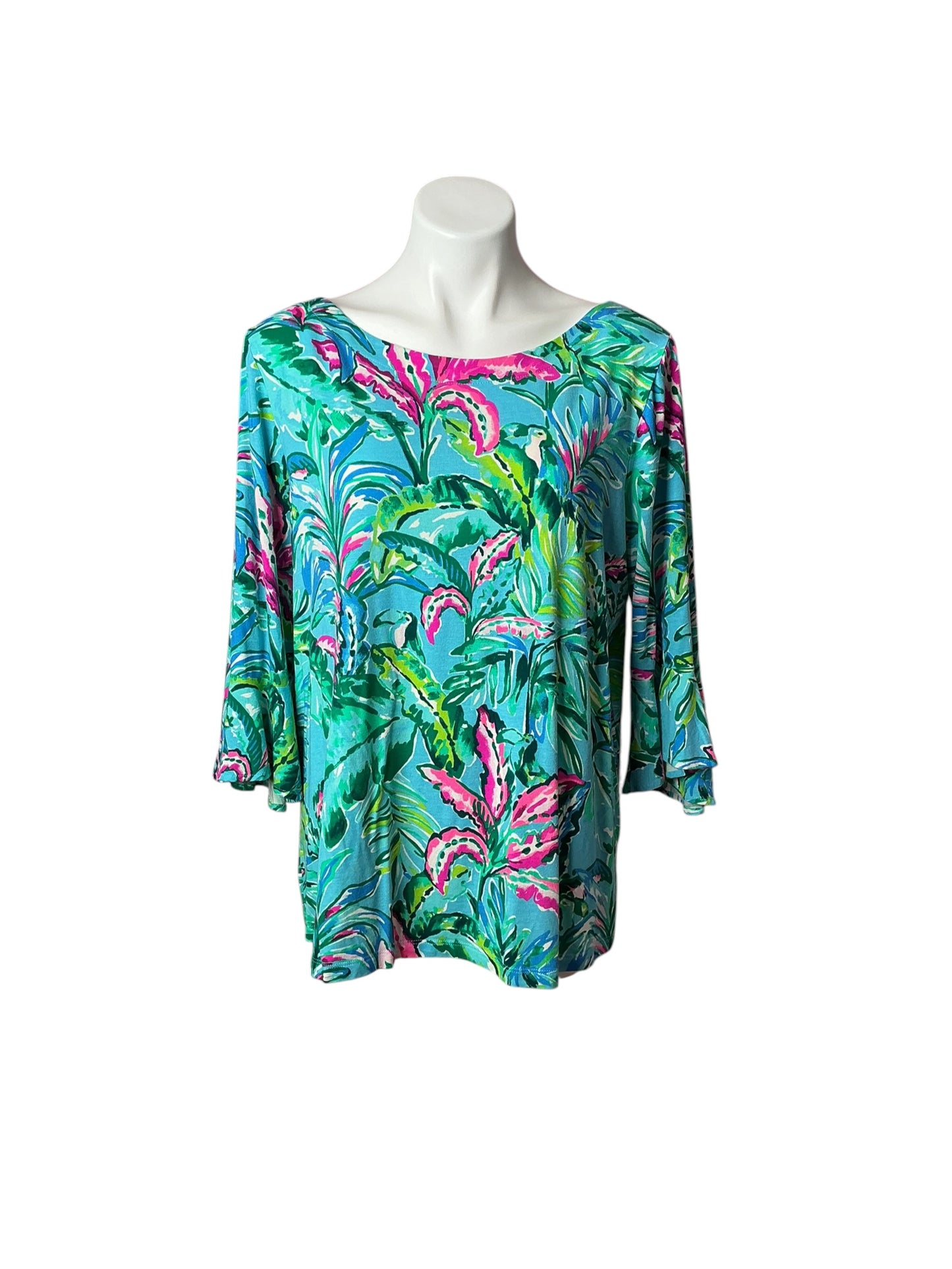 Lilly Pulitzer Fontaine Top Porto Blue In the Trees - Size XXL