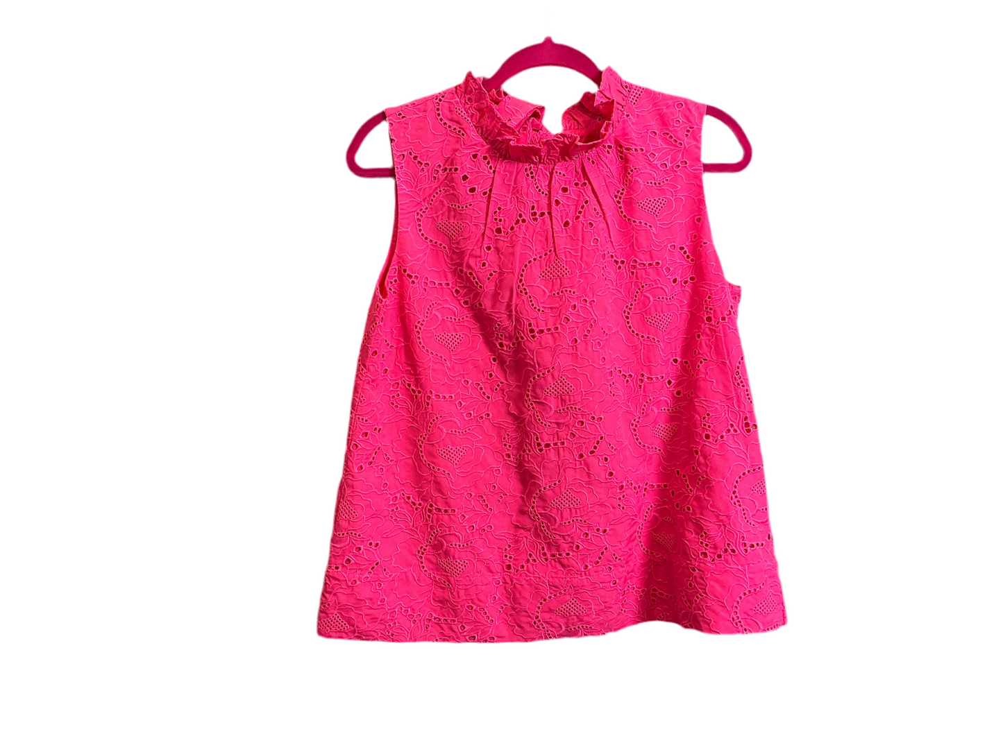 Lilly Pulitzer NWT Dahliana Eyelet Top Roxie Pink Garden Party Eyelet - Size S