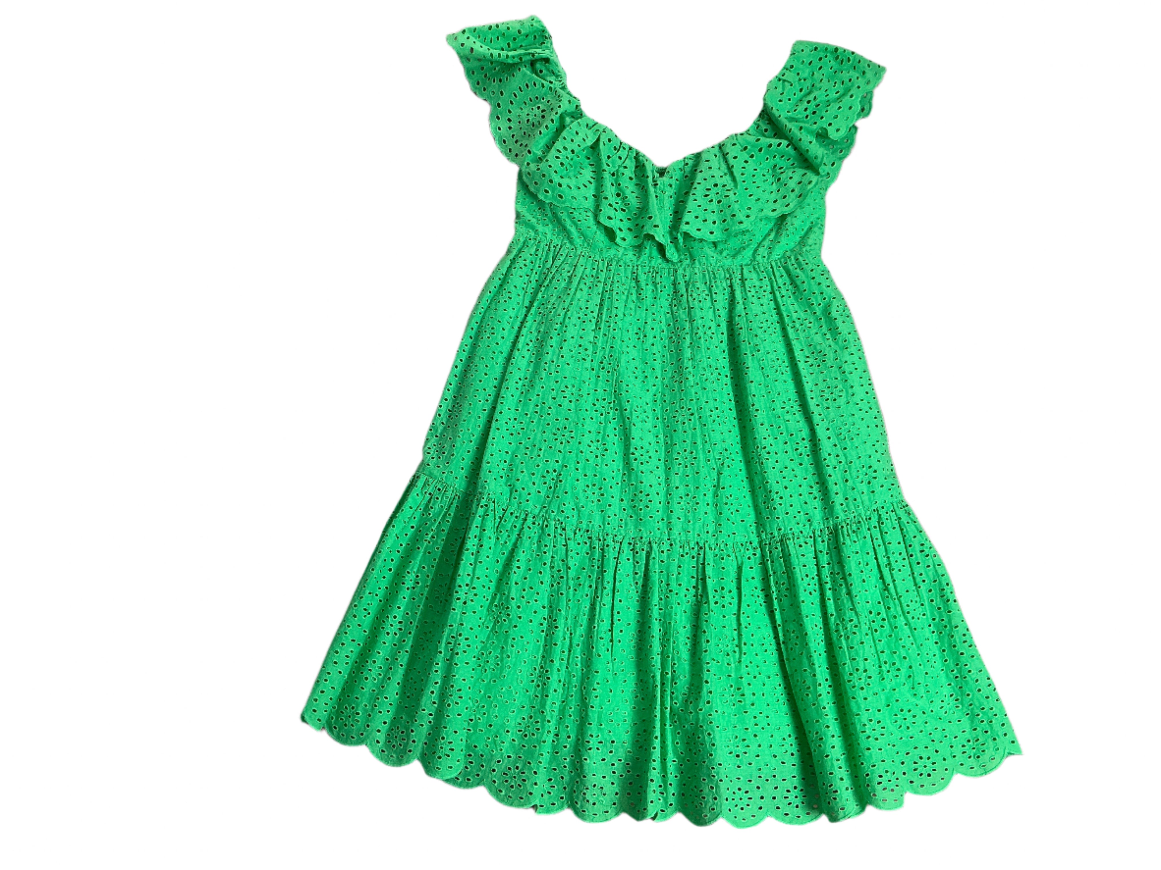 Lilly Pulitzer Asteria Babydoll Dress - Cabana Green Daisy Dreams Eyelet - Size 0