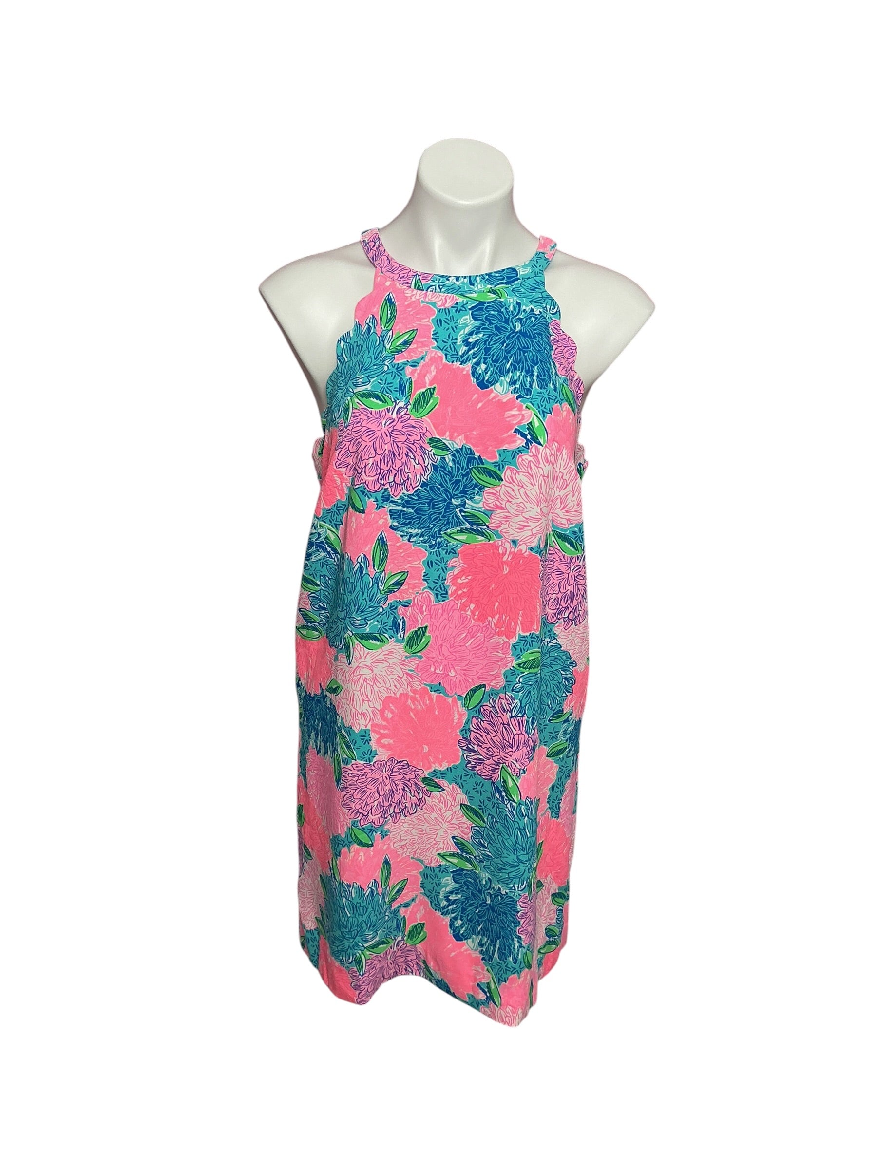 Lilly Pulitzer Tabby Shift Dress Multi Beach House Blooms - Size M