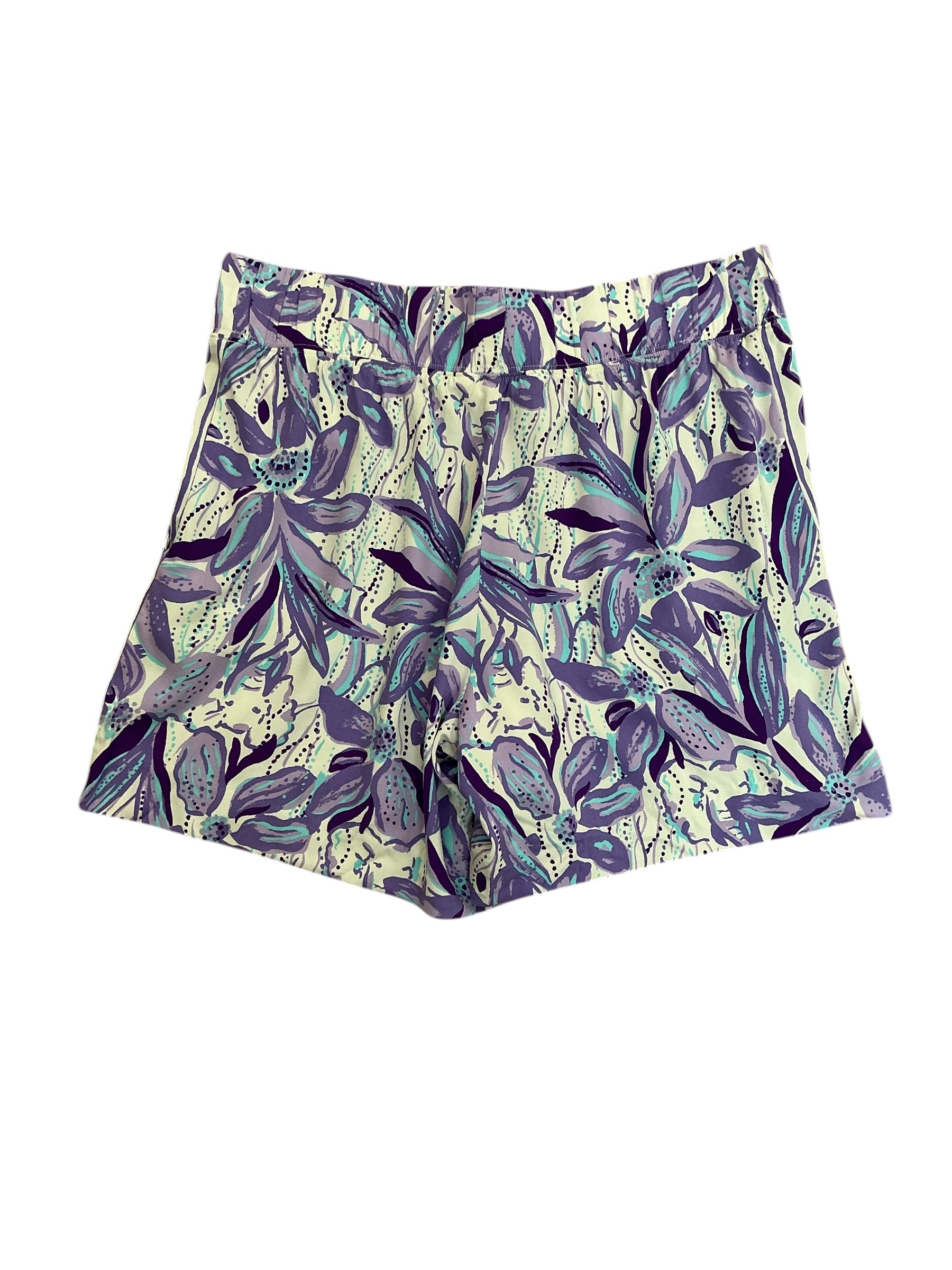 Lilly Pulitzer NWT Bal Harbour Stretch Shorts Tropicalia Purple Elephant In The Bloom - Size S