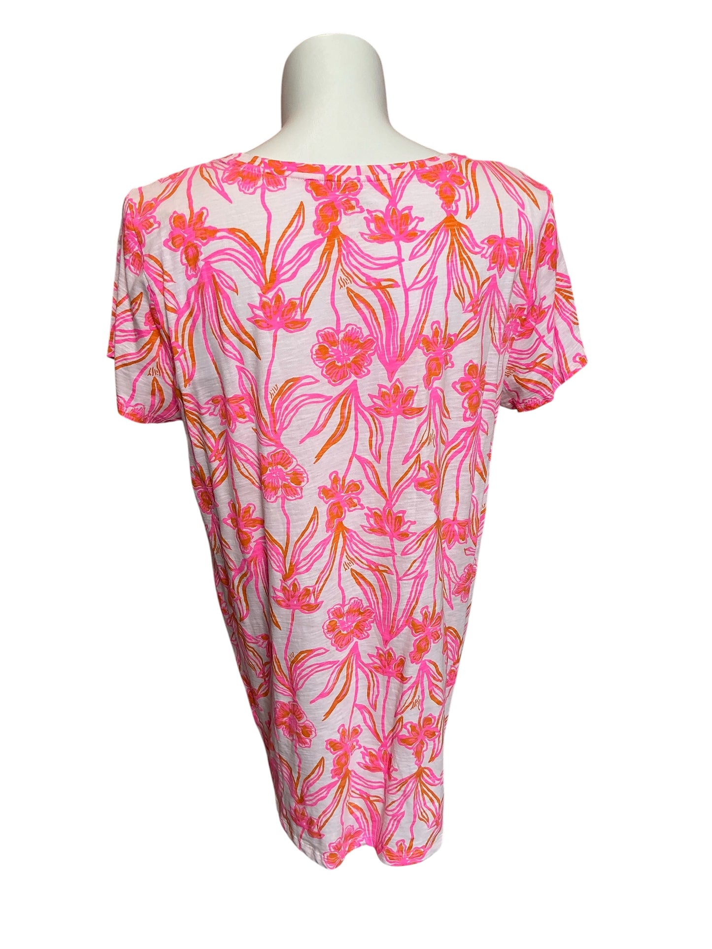 Lilly Pulitzer NWT Etta Scoop Neck Resort White Lovely Long Stems - Size XXL