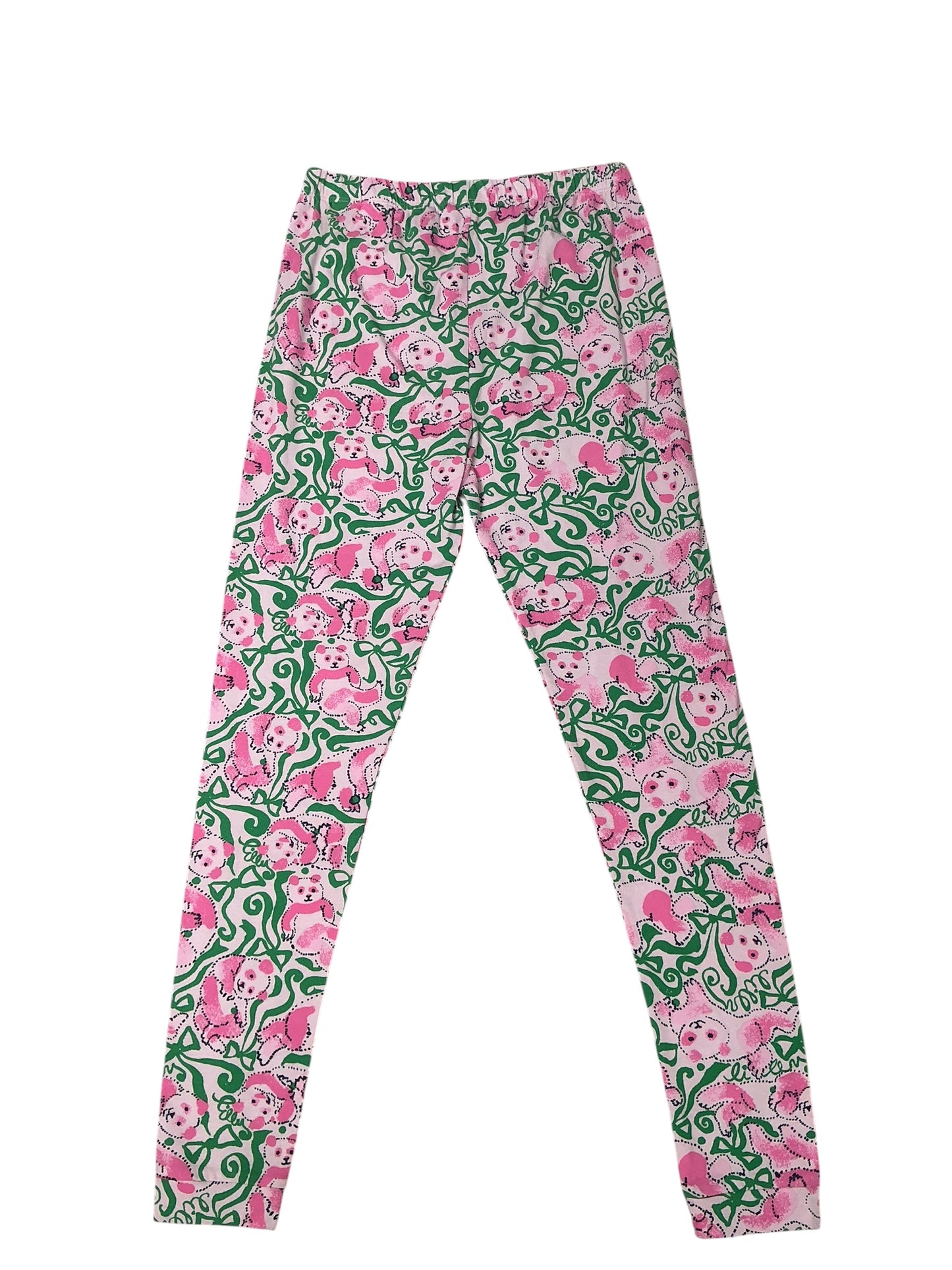 Lilly Pulitzer NWT Girls Mini Sammy Pajama Set Pink Quartz Panda N Bows - Size 8