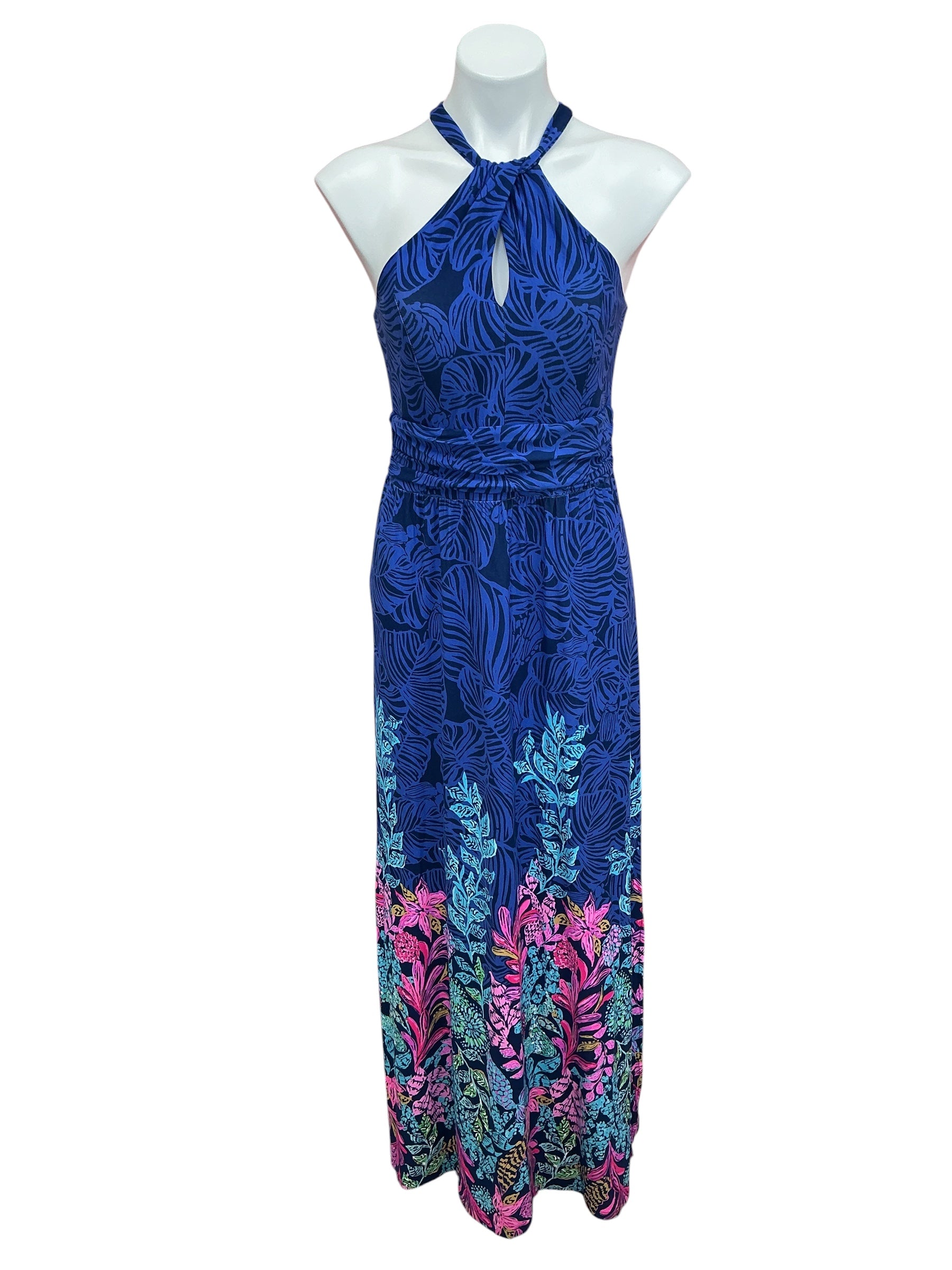 Lilly Pulitzer Orla Maxi Dress Aegean Navy Calypso Coast - Size M
