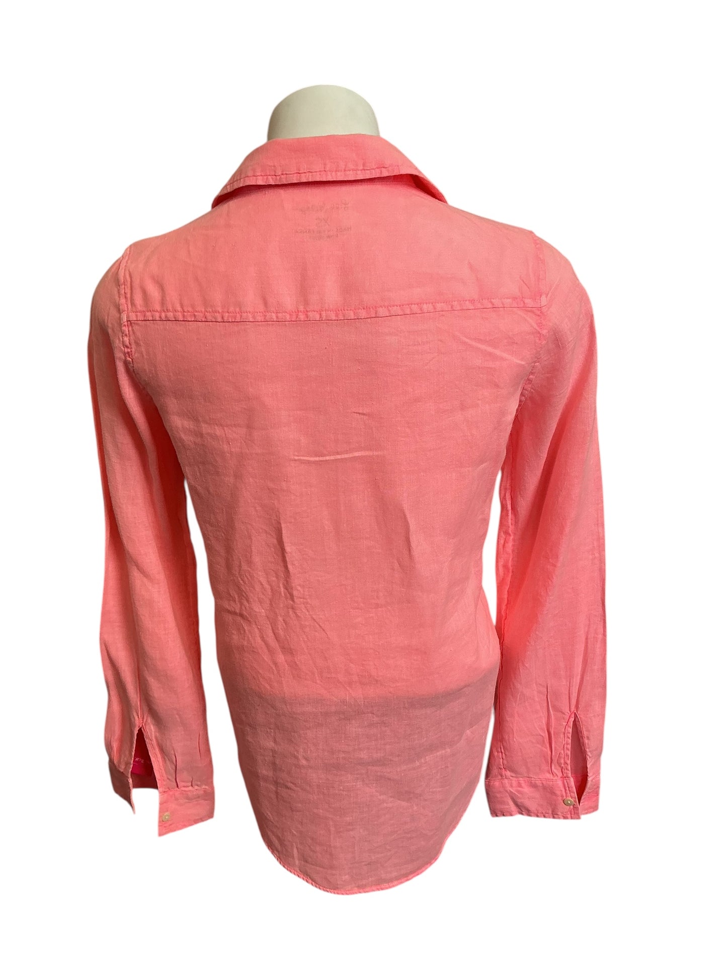 Lilly Pulitzer Seaview Button Down Top Sunset Coral - Size XS
