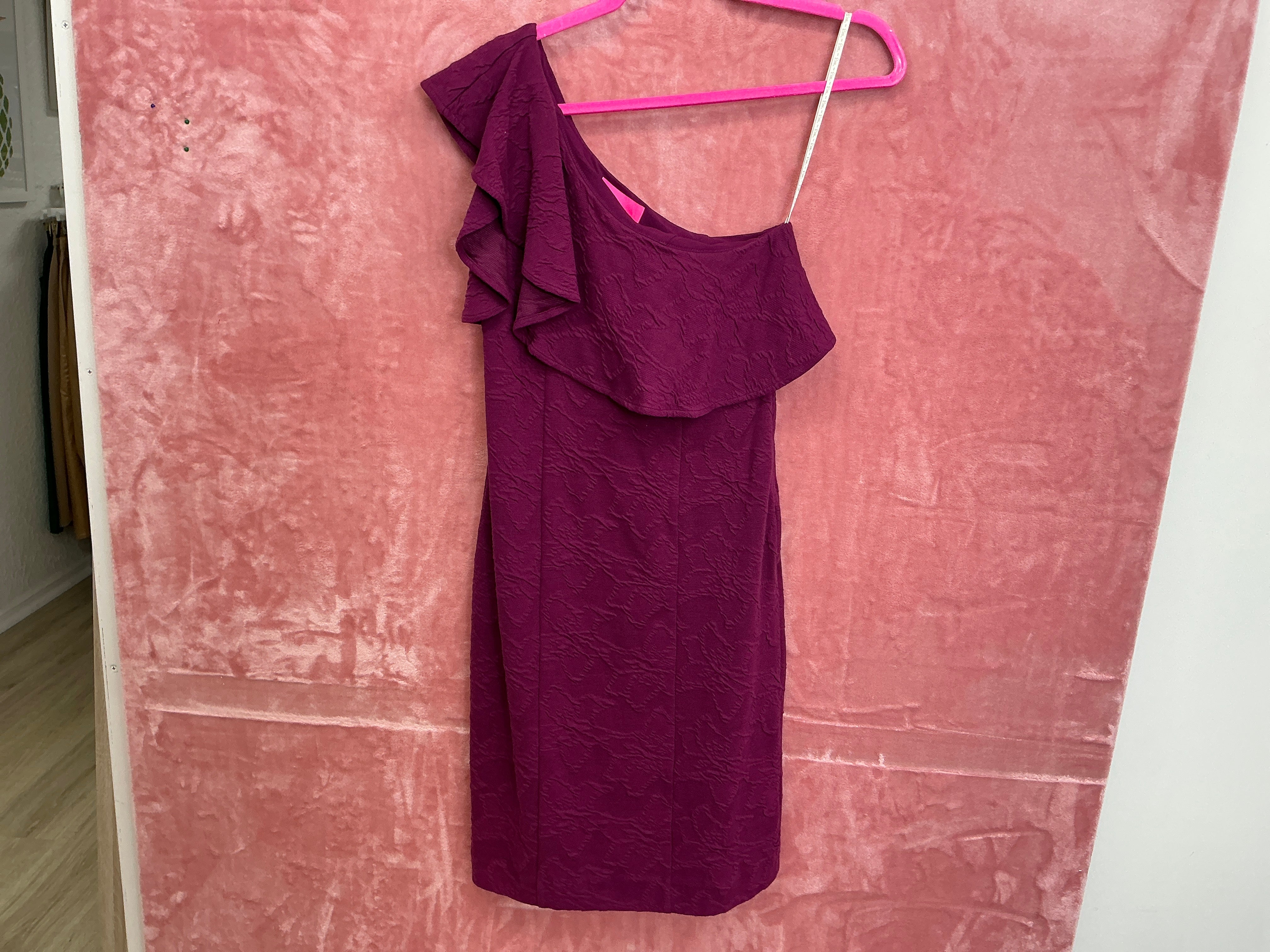 Lilly Pulitzer Bordeaux One Shoulder Dress NWT, Amarena Cherry Size 0
