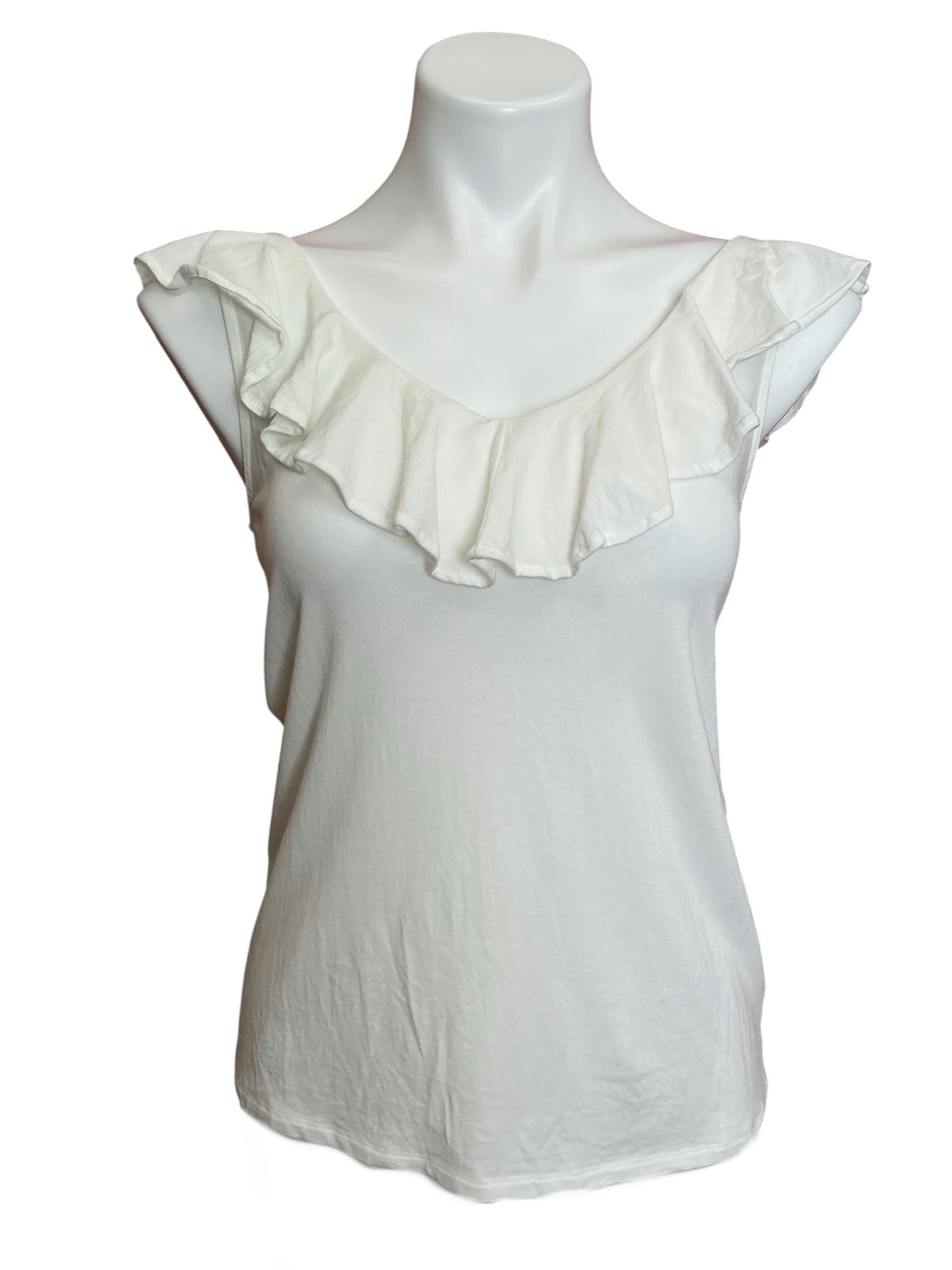 Lilly Pulitzer Alessa Ruffle Tank Top Resort White - Size XS