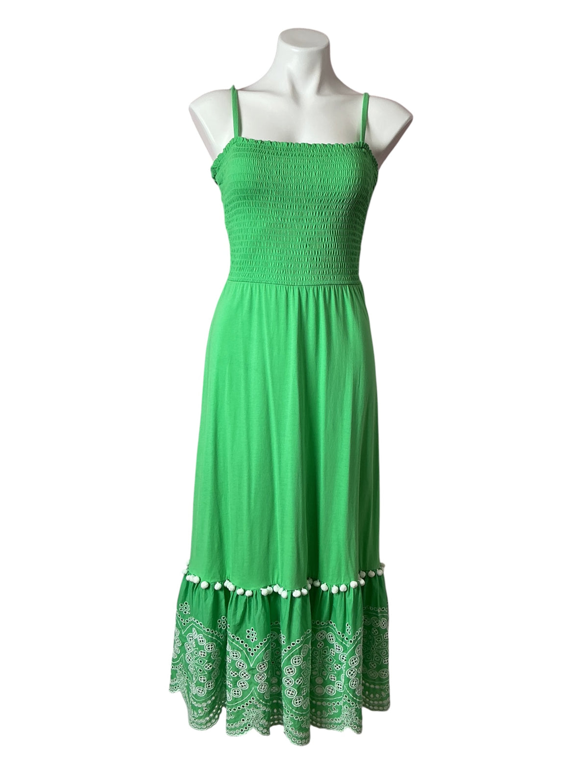 Lilly Pulitzer Modesto Smocked Midi Dress Cabana Green - Size S