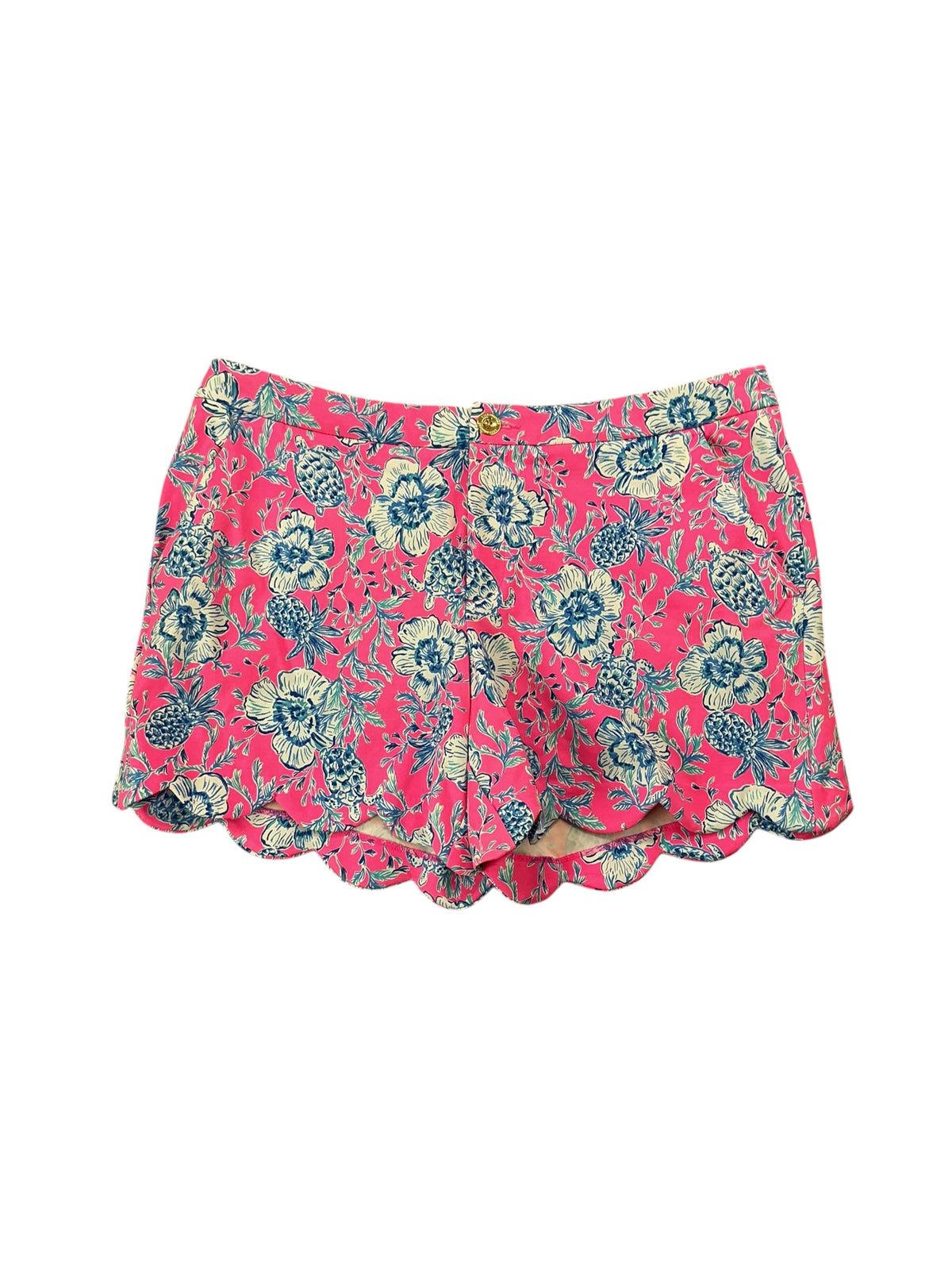 Lilly Pulitzer NWT Buttercup Mid Rise Shorts Roxie Pink Wave NWT Sea - Size 16