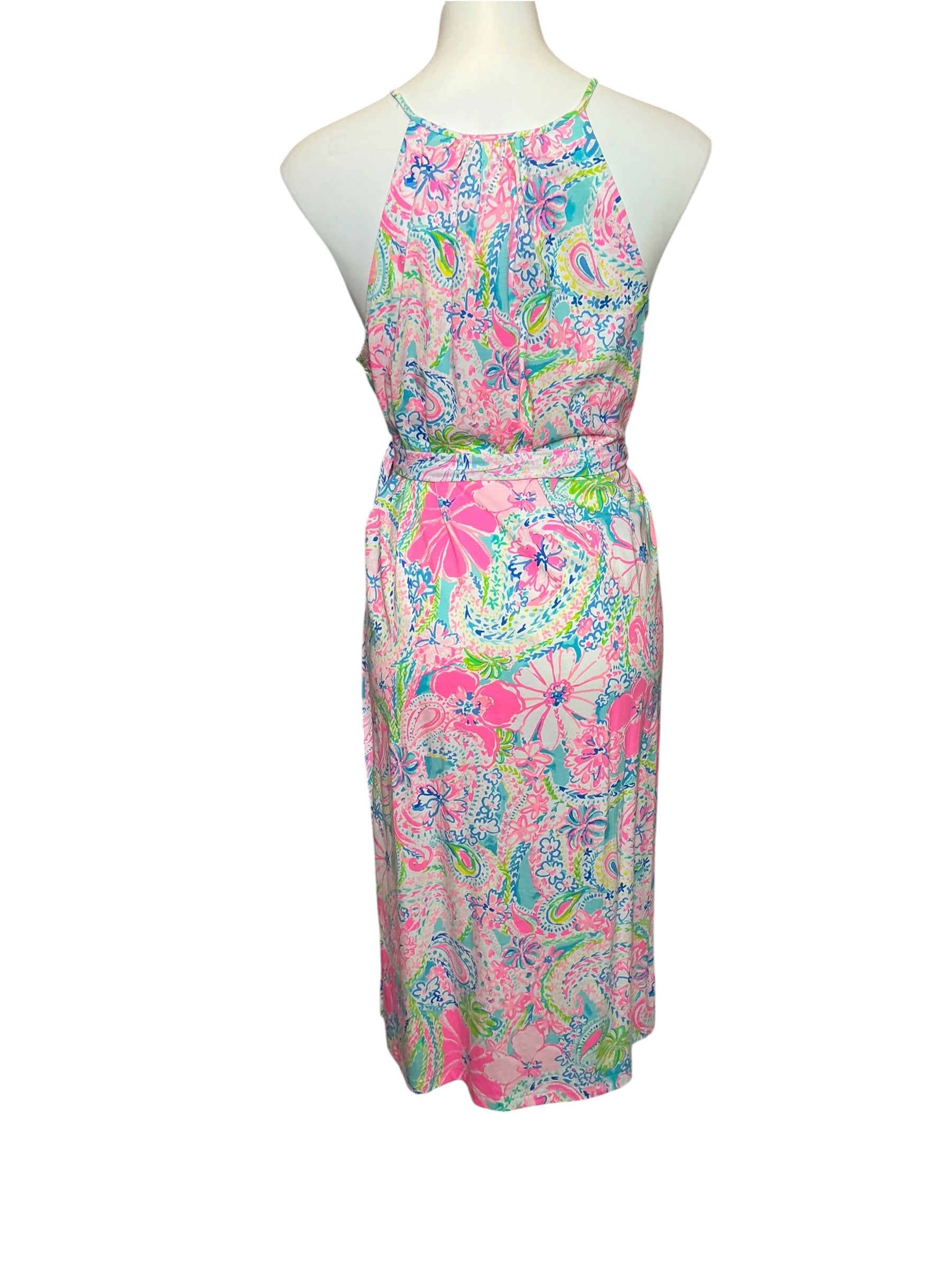 Lilly Pulitzer NWT Mabry Midi Dress Multi Flock Full Of Fun - Size M