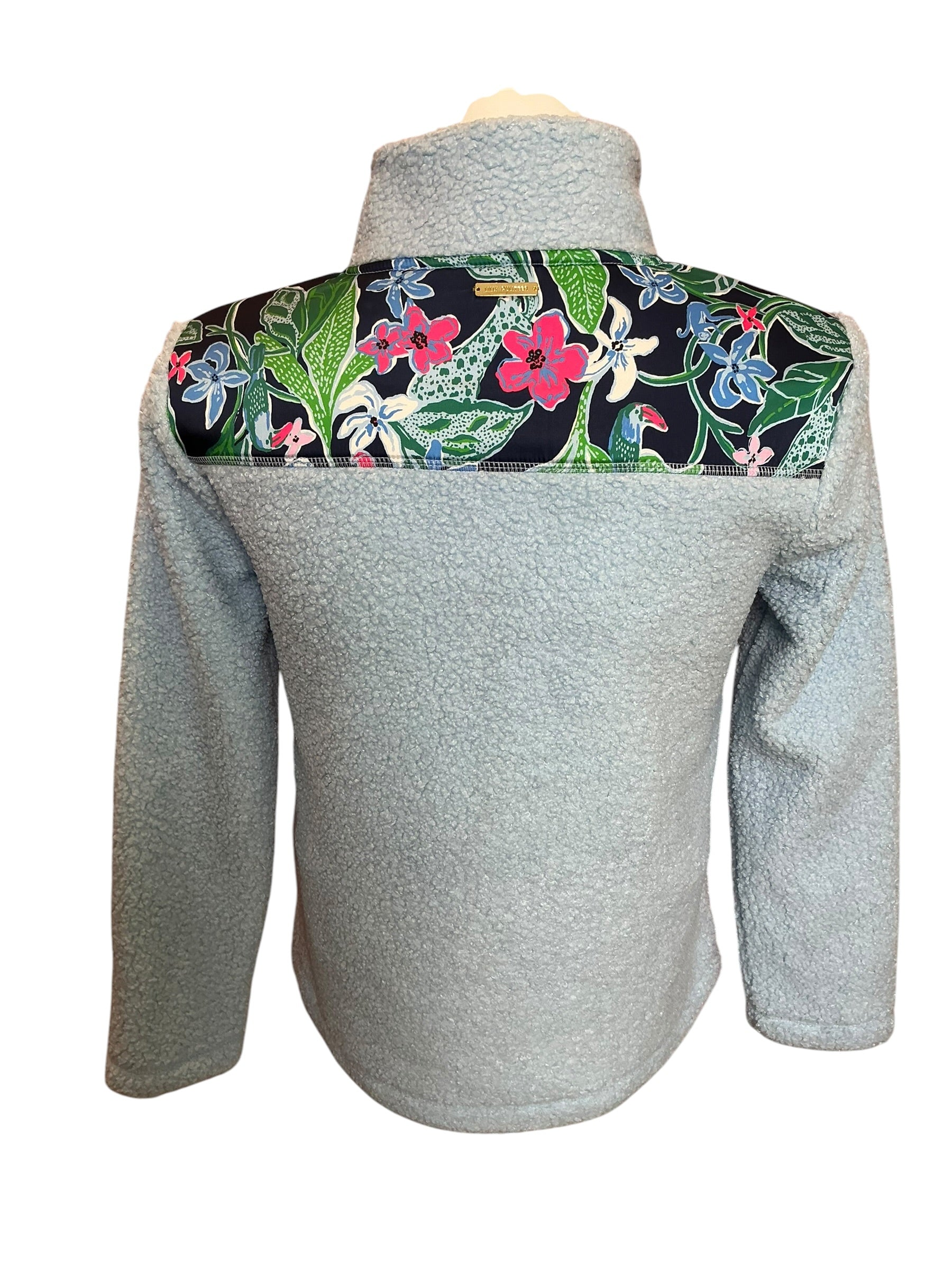 Lilly Pulitzer NWT Wallen Sherpa Half Zip Bonaire Blue - Size XS