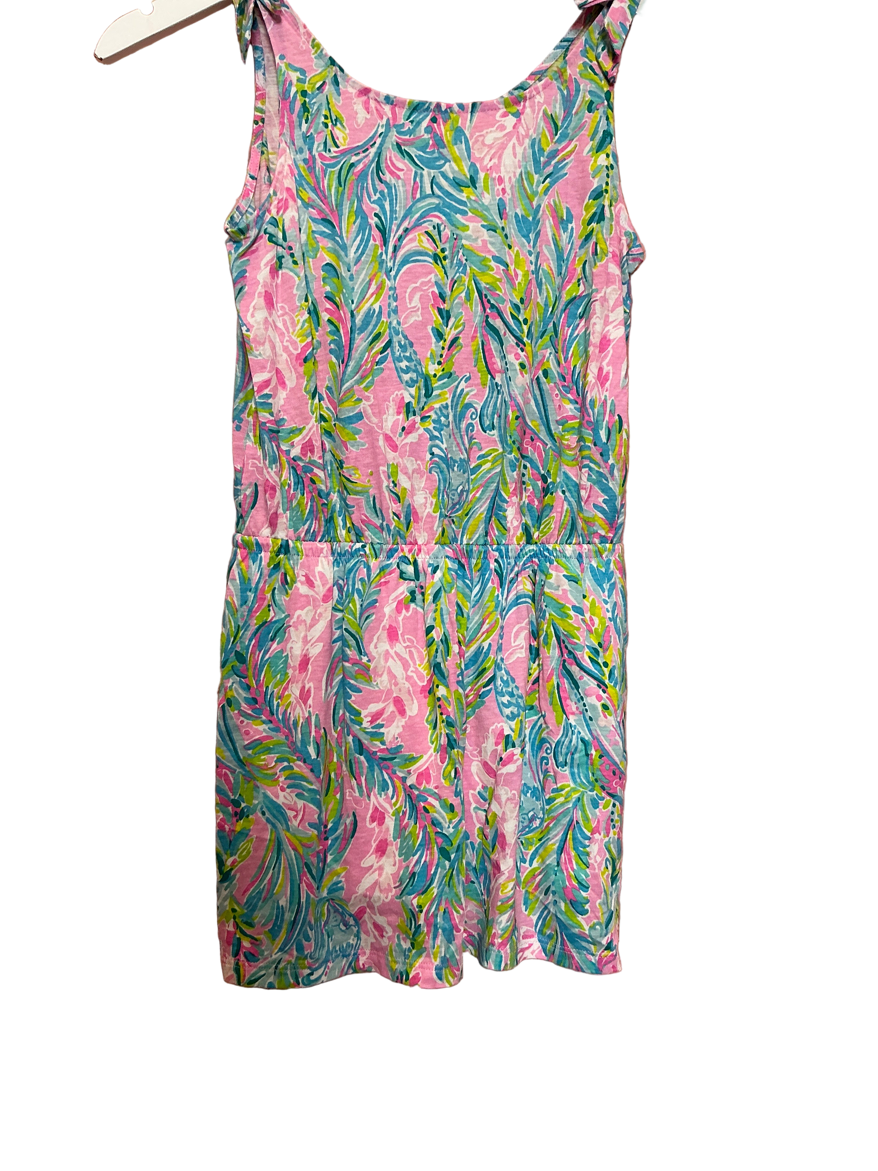 Lilly Pulitzer girls Sundari Romper Unicorn of the sea Size L 8/10