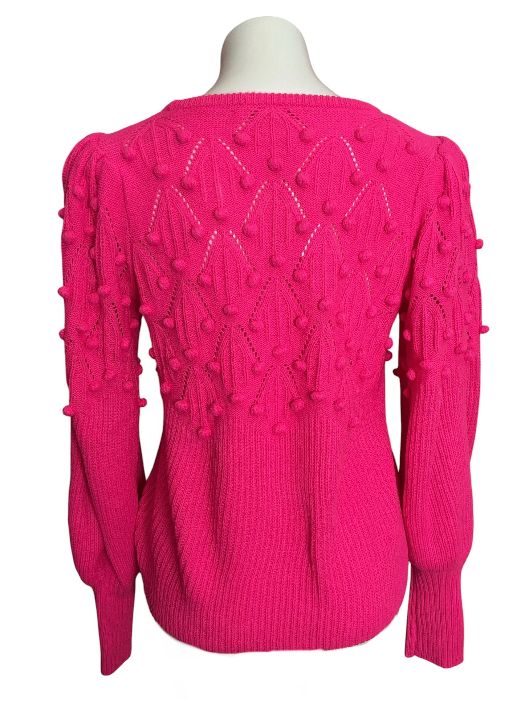 Lilly Pulitzer Kippa Pom Pom Sweater Pink Blossom - Size M