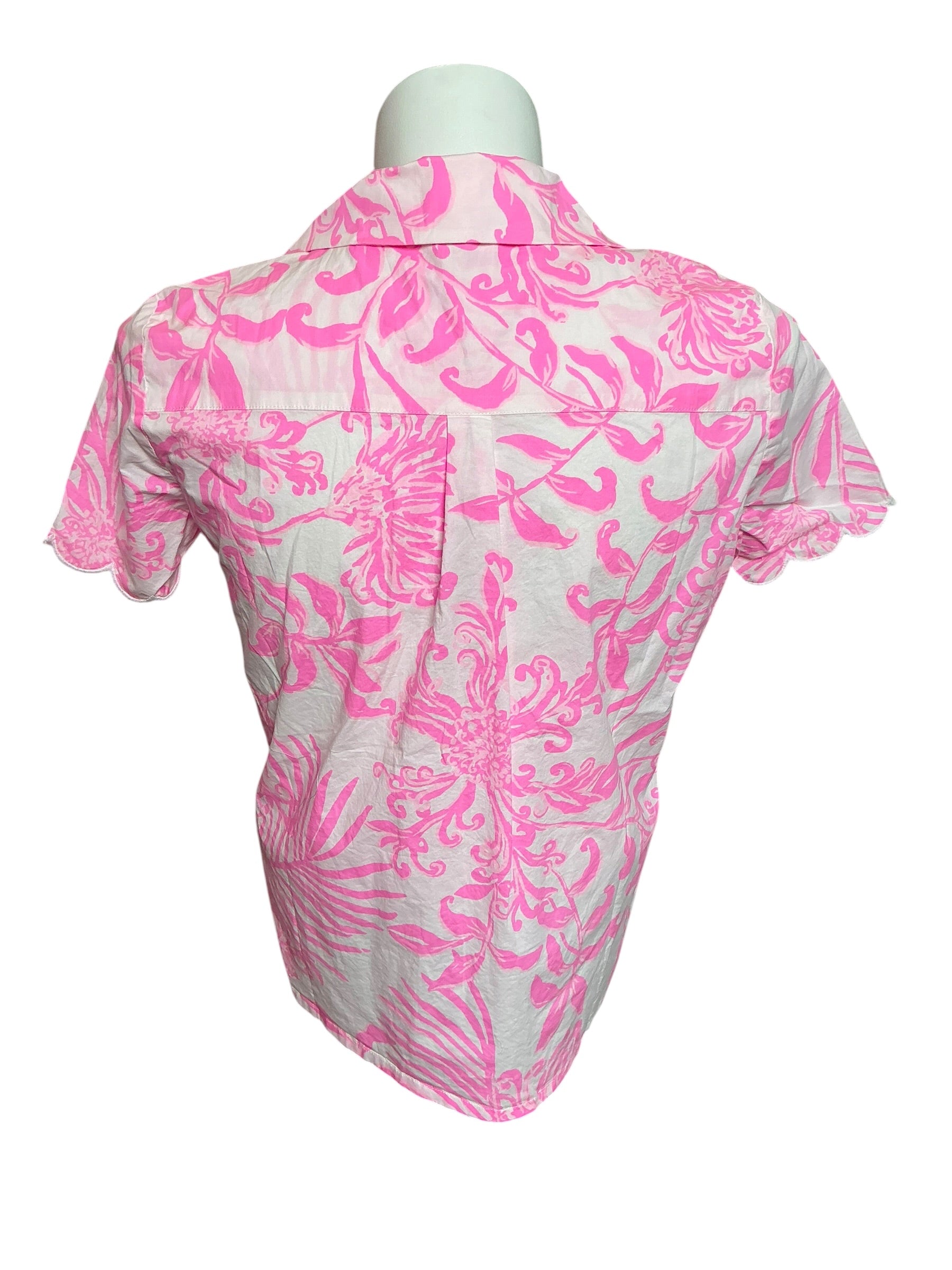 Lilly Pulitzer NWT Marlita PJ Top Rousseau Pink Glisten In The Sun - Size S