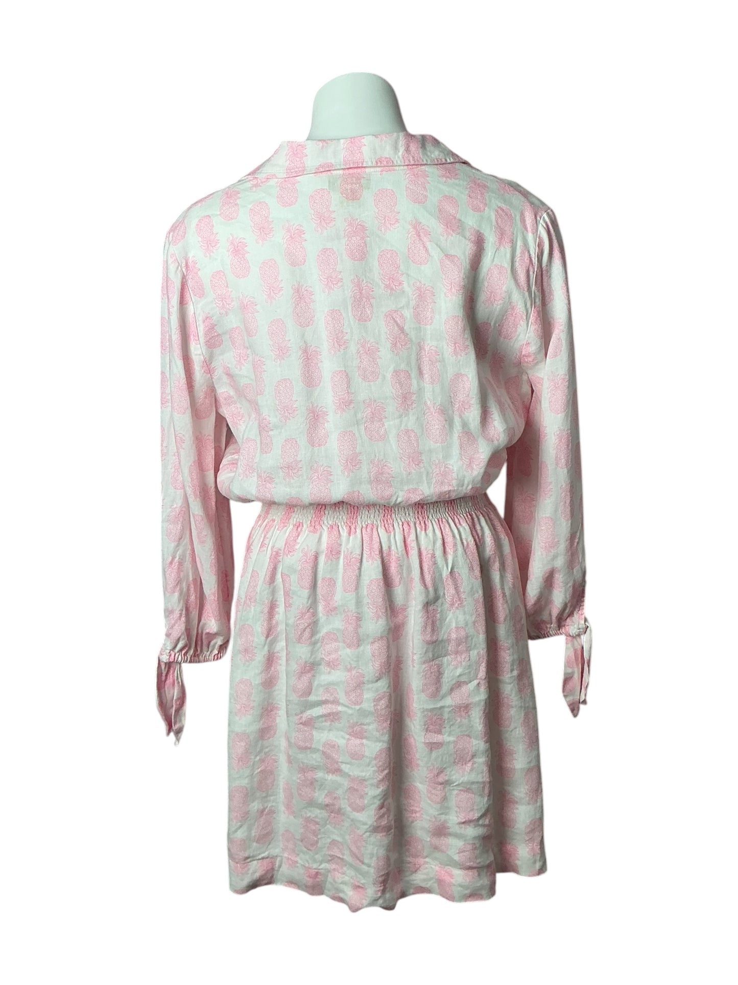 Lilly Pulitzer Abralynn Linen Shirtdress Rousseau Pink Slice Of Sunshine - Size 12