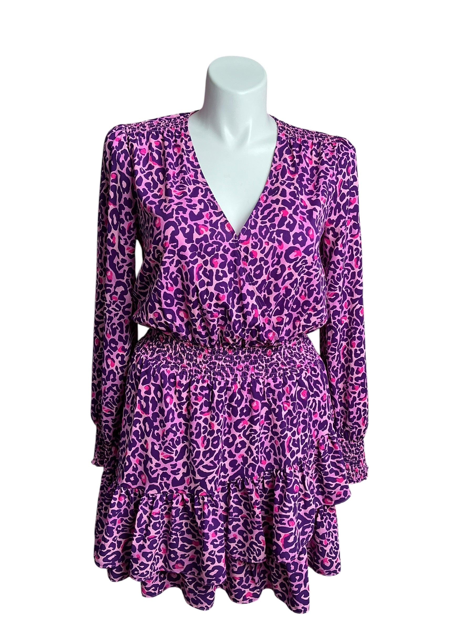Lilly Pulitzer- Christiana Long Sleeve Dress Purple Berry My Favorite Spot Size 12