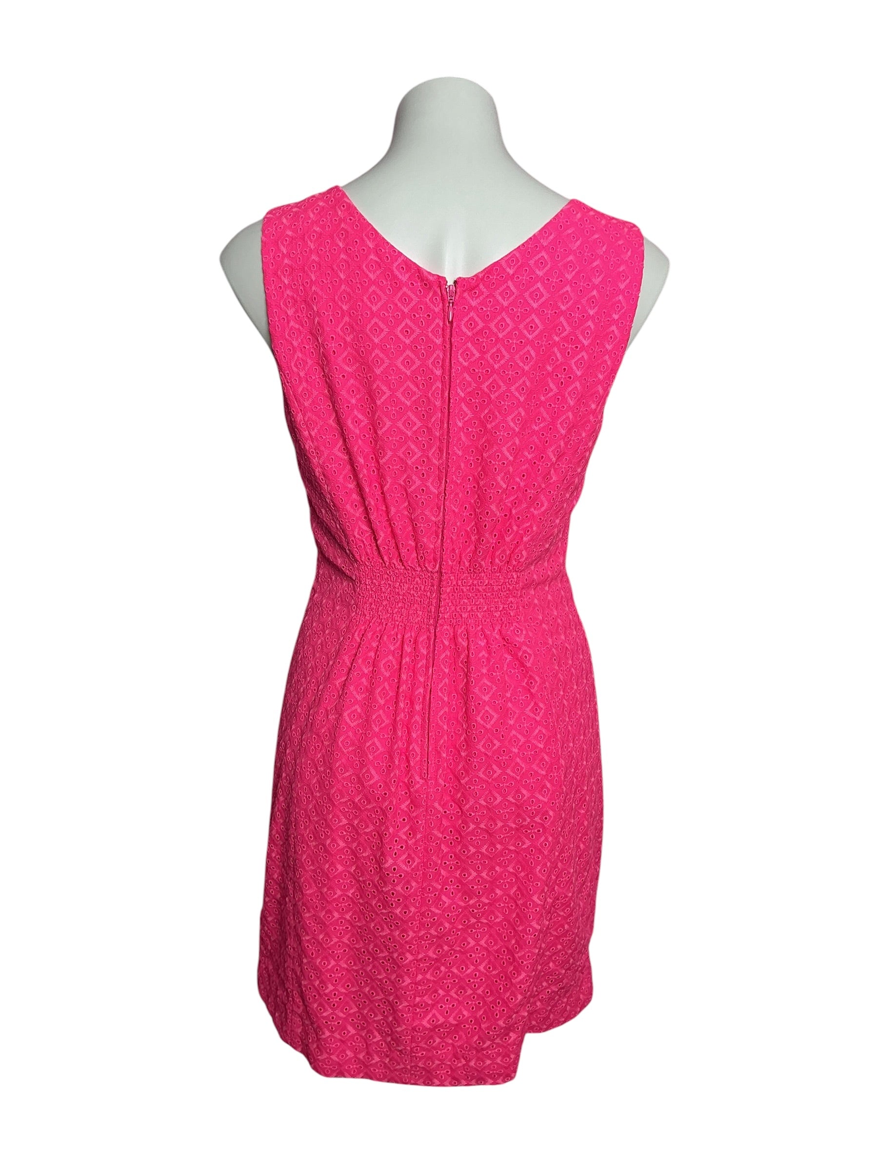 Lilly Pulitzer Clarise Shift Dress Pink Isle Ditsy Diamond Eyelet - Size 8